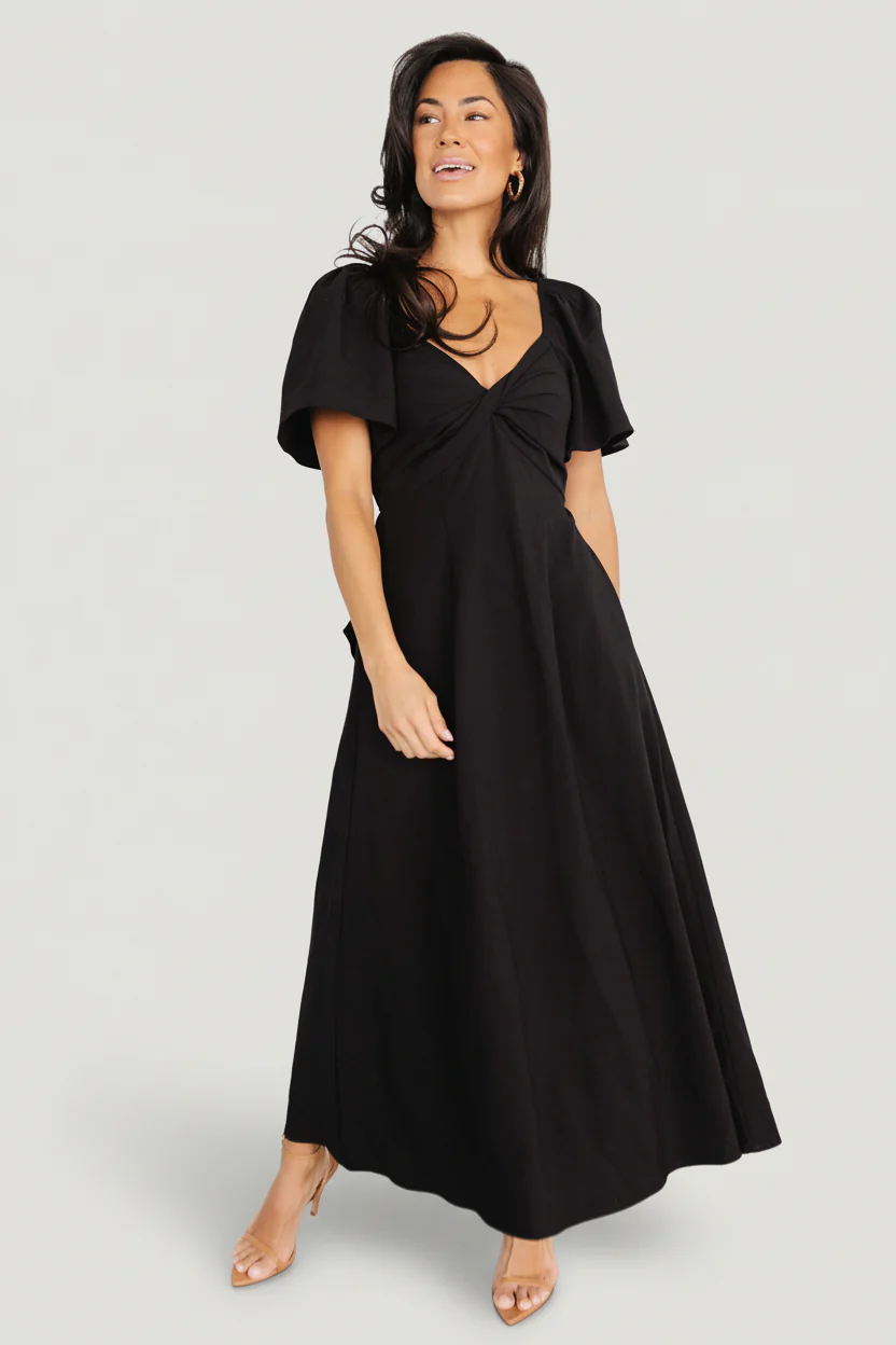 Indie Back Tie Dress | Black - Image 4