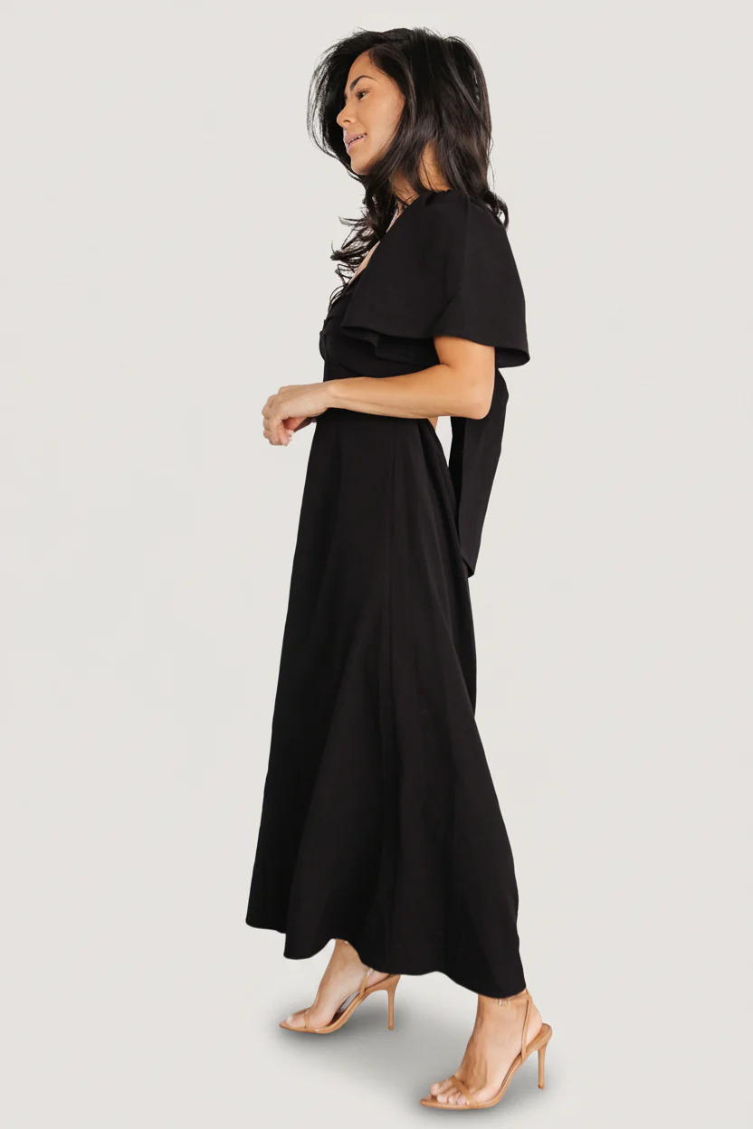 Indie Back Tie Dress | Black - Image 7
