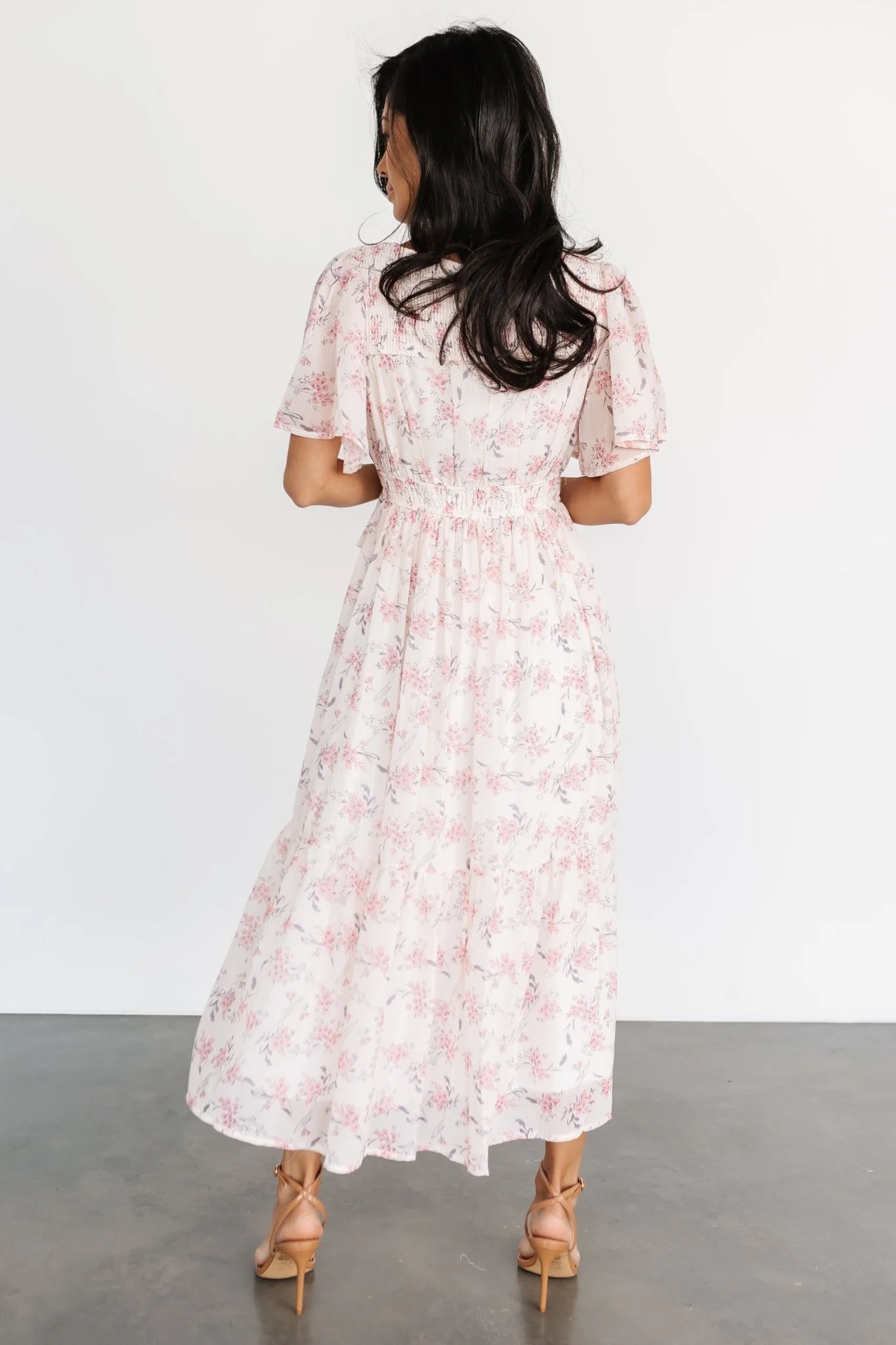 Iris Midi Dress | Blush Floral - Image 7