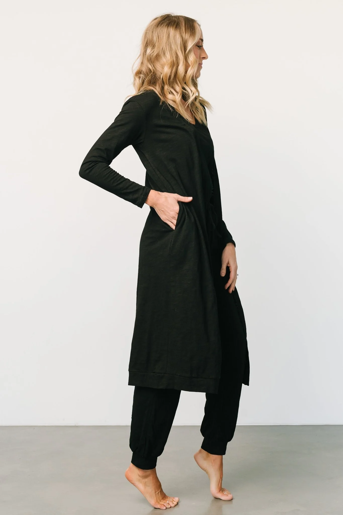 Janae Jumpsuit + Cardigan Set | Black - Image 3