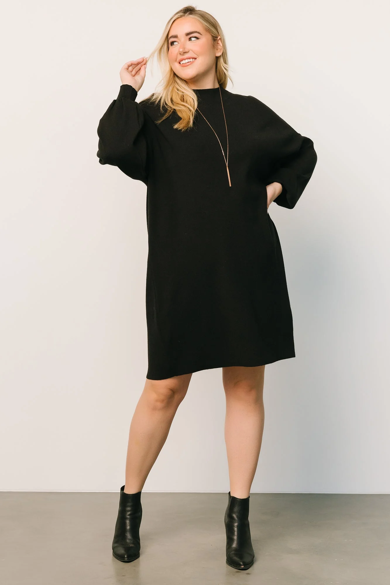 Jennings Sweater Dress | Black - Image 15