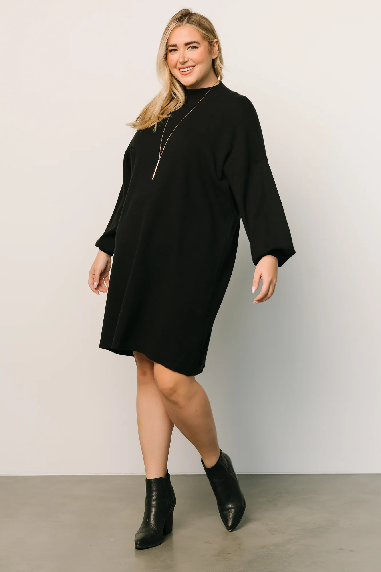 Jennings Sweater Dress | Black - Image 3
