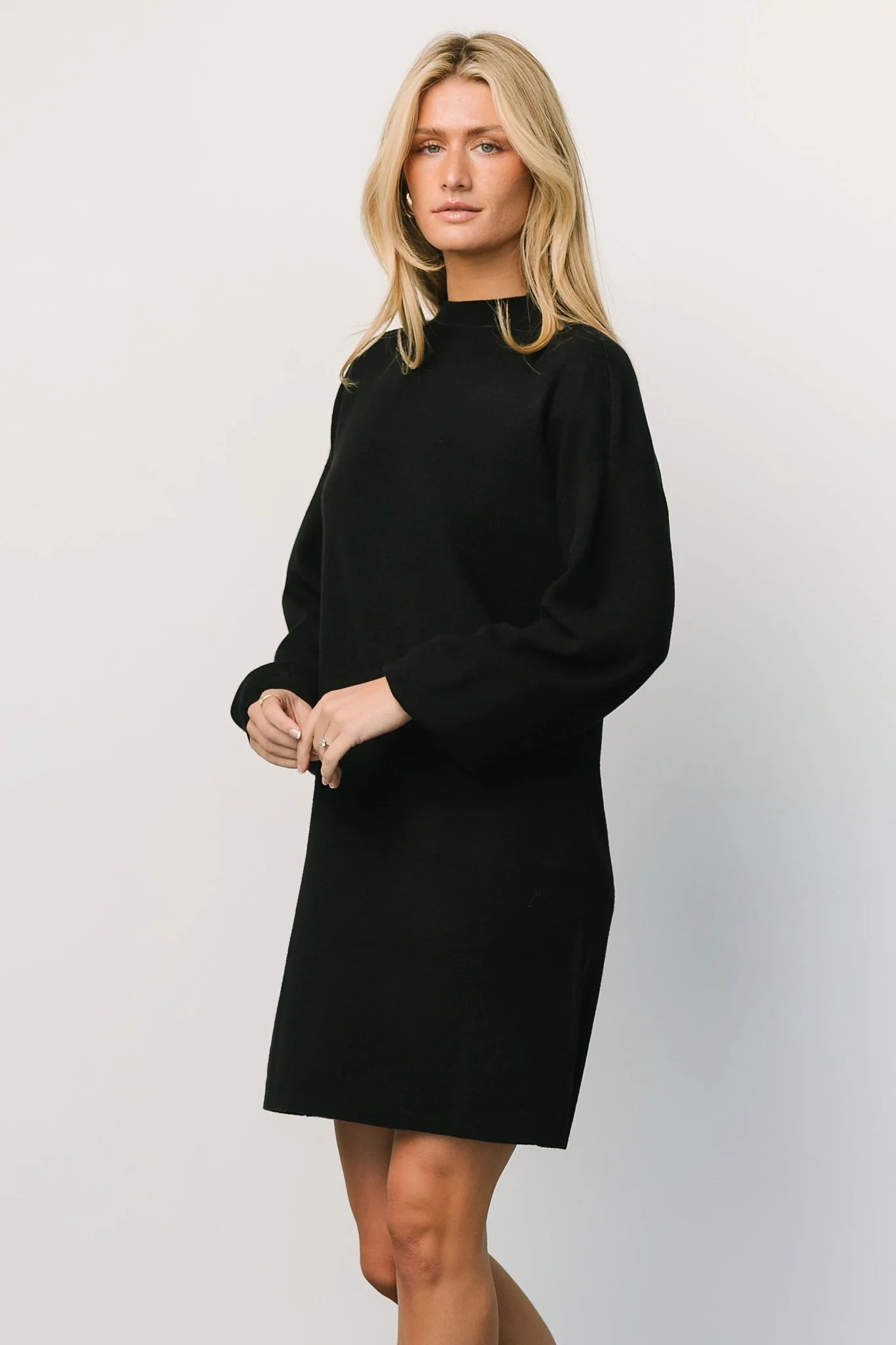 Jennings Sweater Dress | Black - Image 8