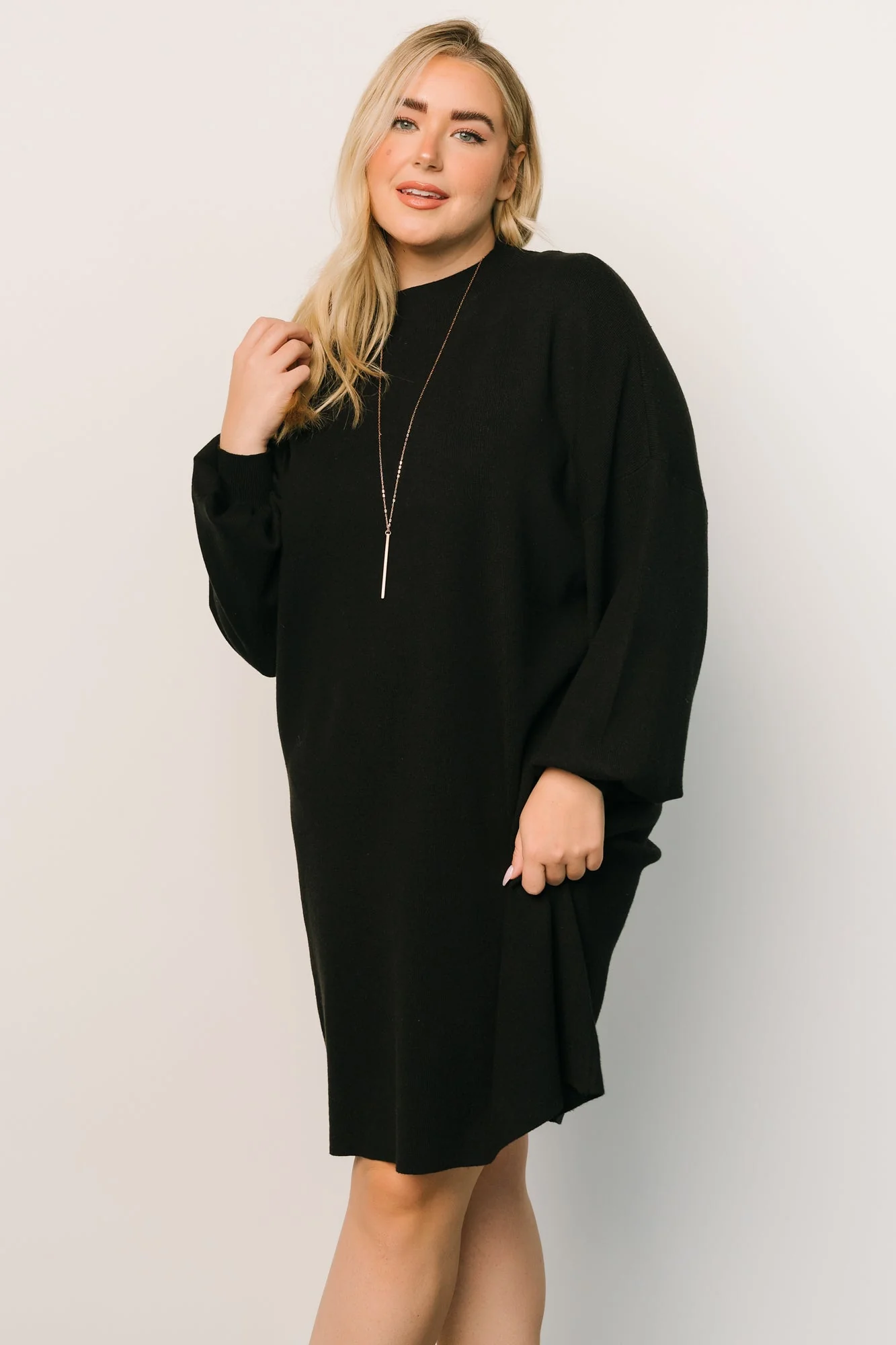 Jennings Sweater Dress | Black - Image 9