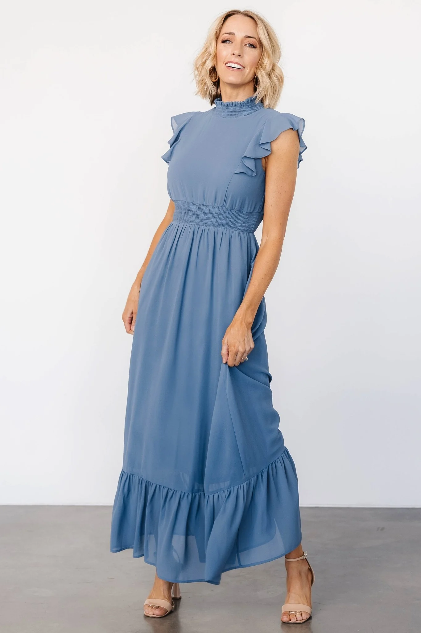 Kearny Ruffle Maxi Dress | Whisper Blue - Image 4