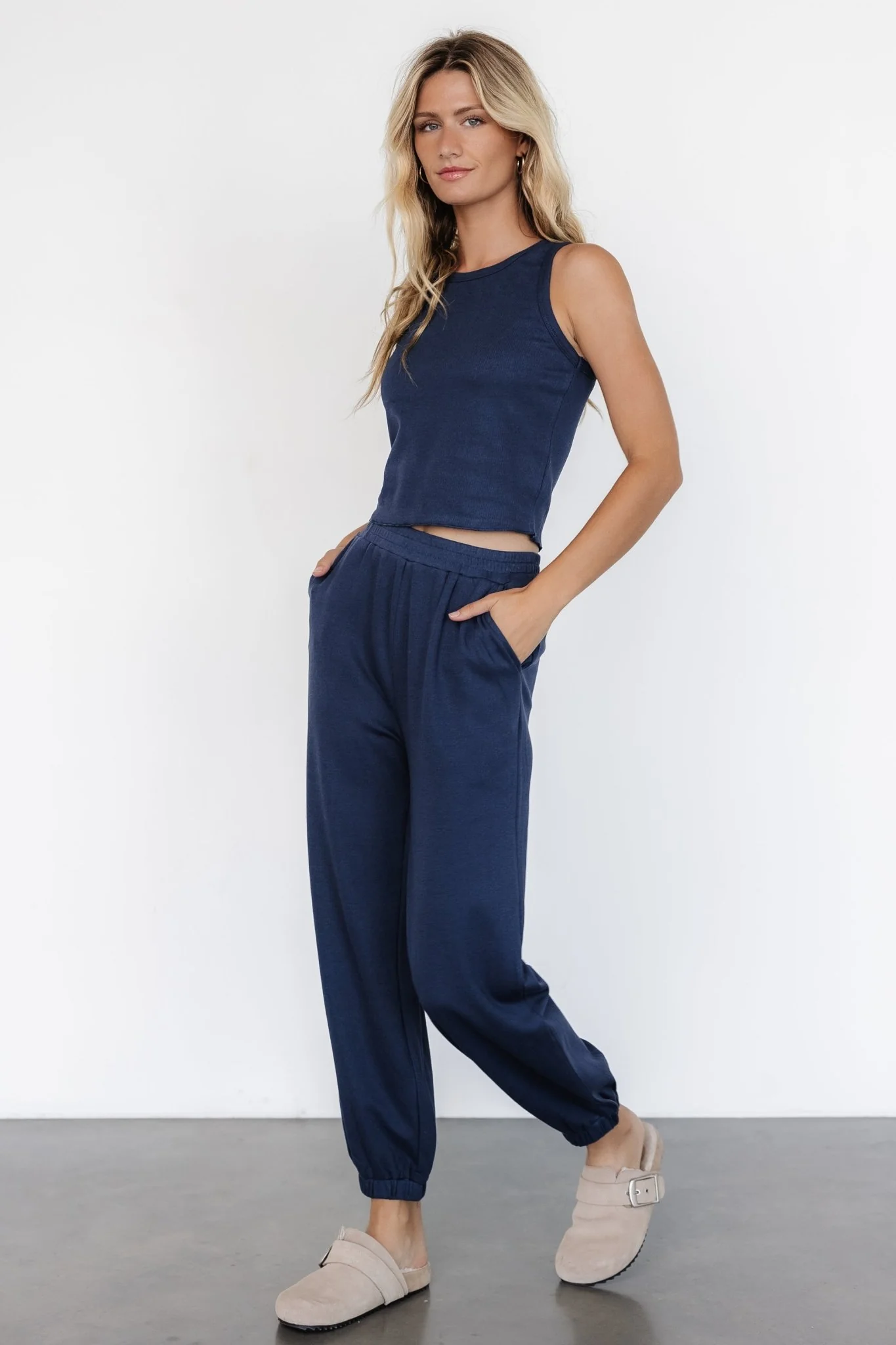 Kellen Tank + Jogger Set | Navy - Image 3