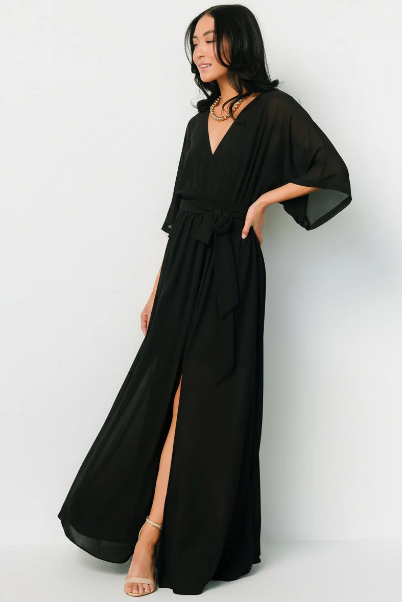Kia Kimono Maxi Dress | Black - Image 3