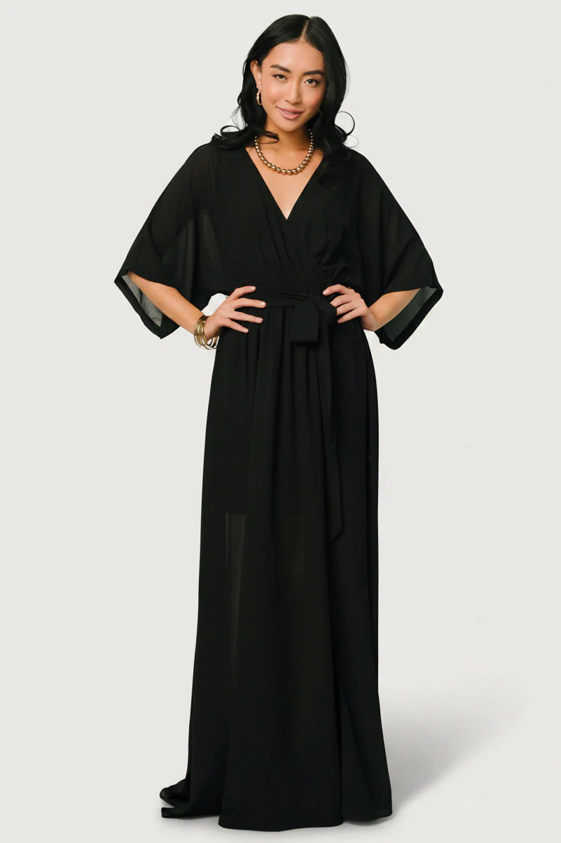 Kia Kimono Maxi Dress | Black - Image 5