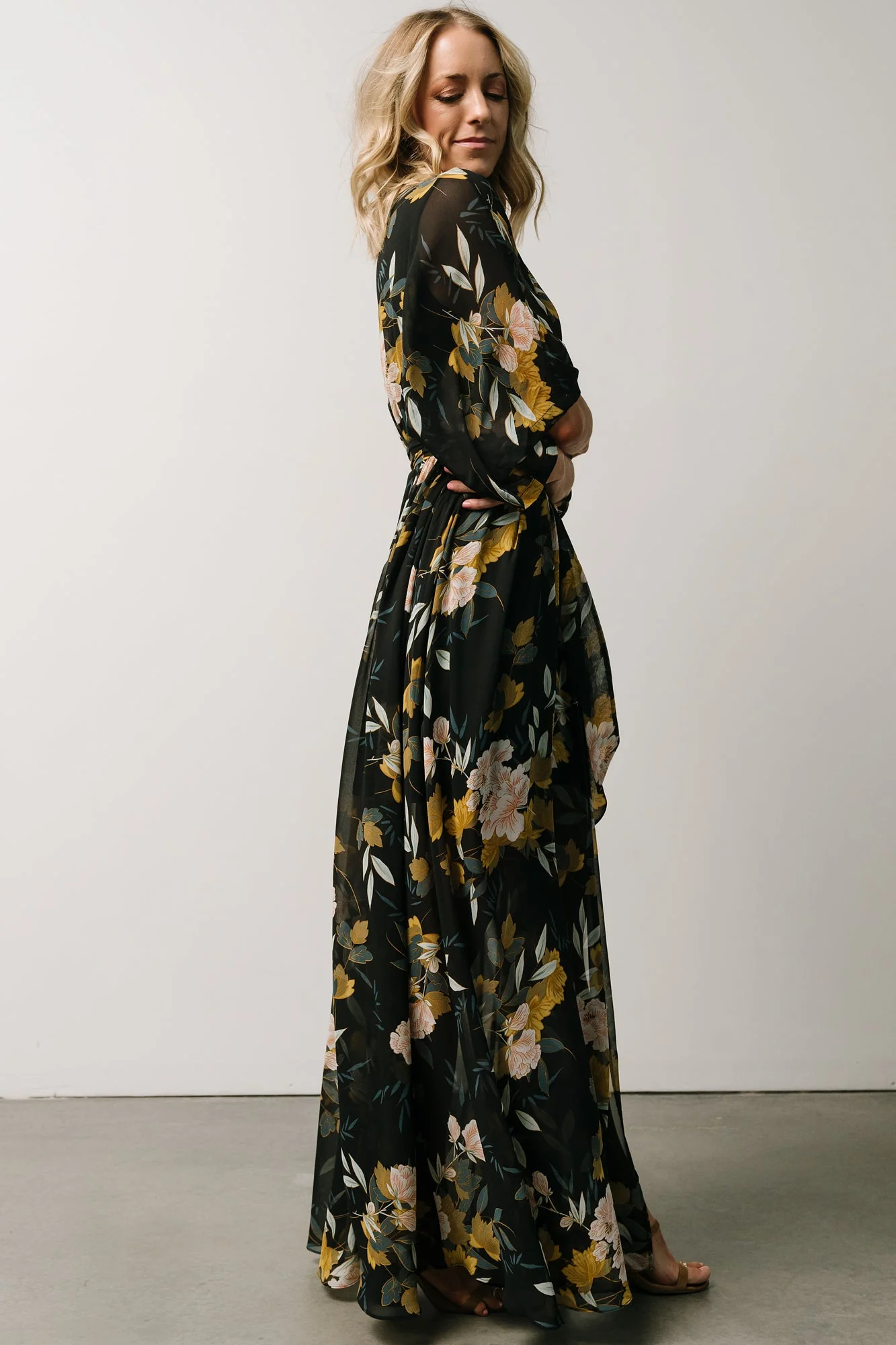 Kia Kimono Maxi Dress | Midnight Floral - Image 5
