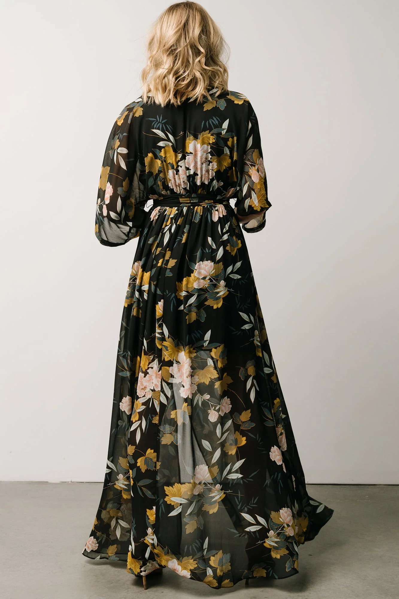 Kia Kimono Maxi Dress | Midnight Floral - Image 6