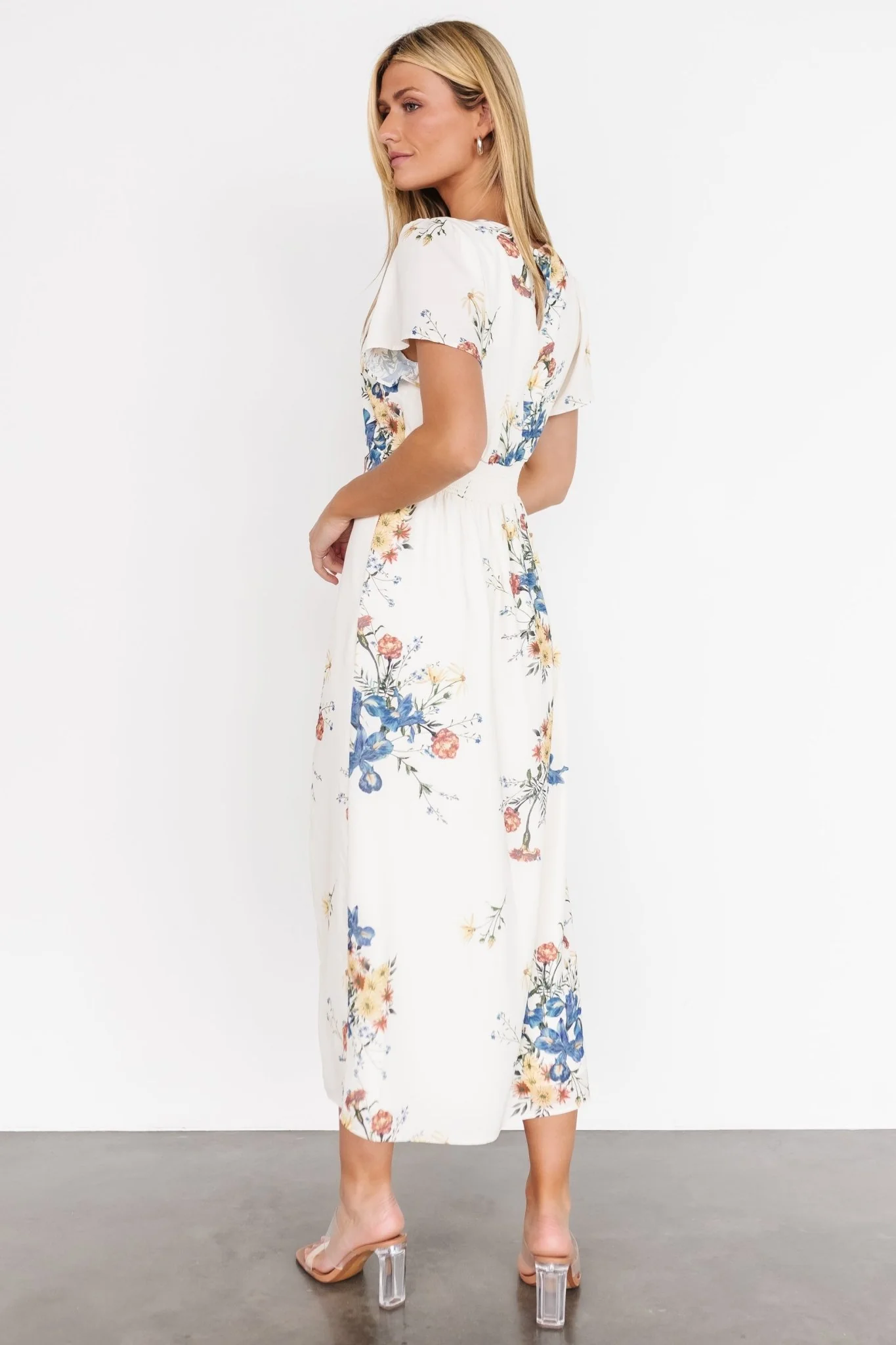 Kirsten Midi Dress | Cream Floral - Image 9