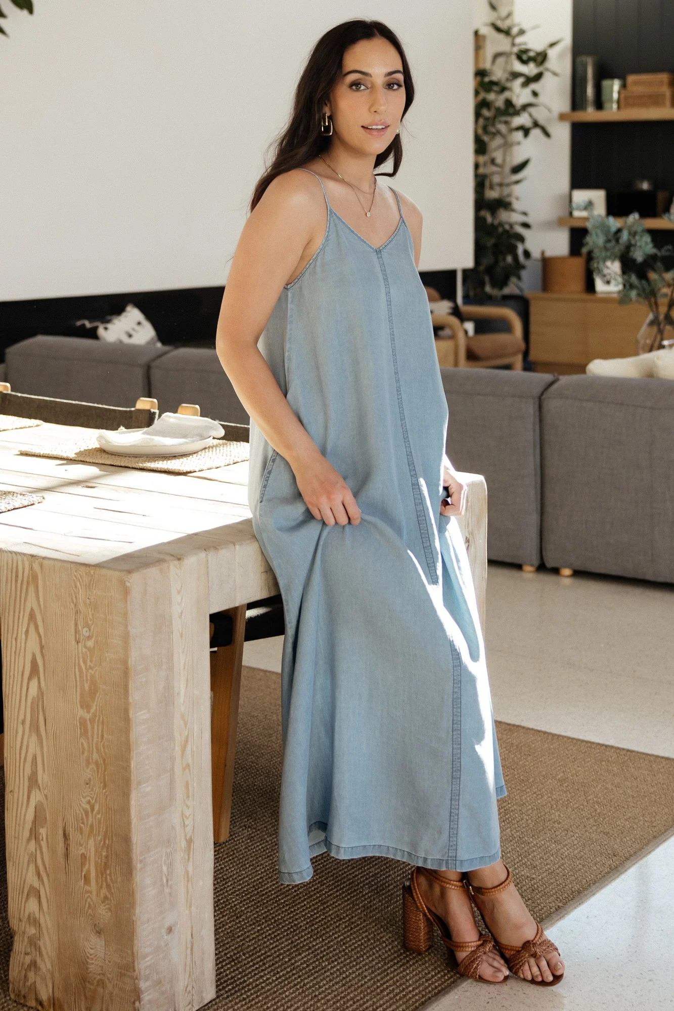 Kyla Maxi Dress | Denim - Image 3