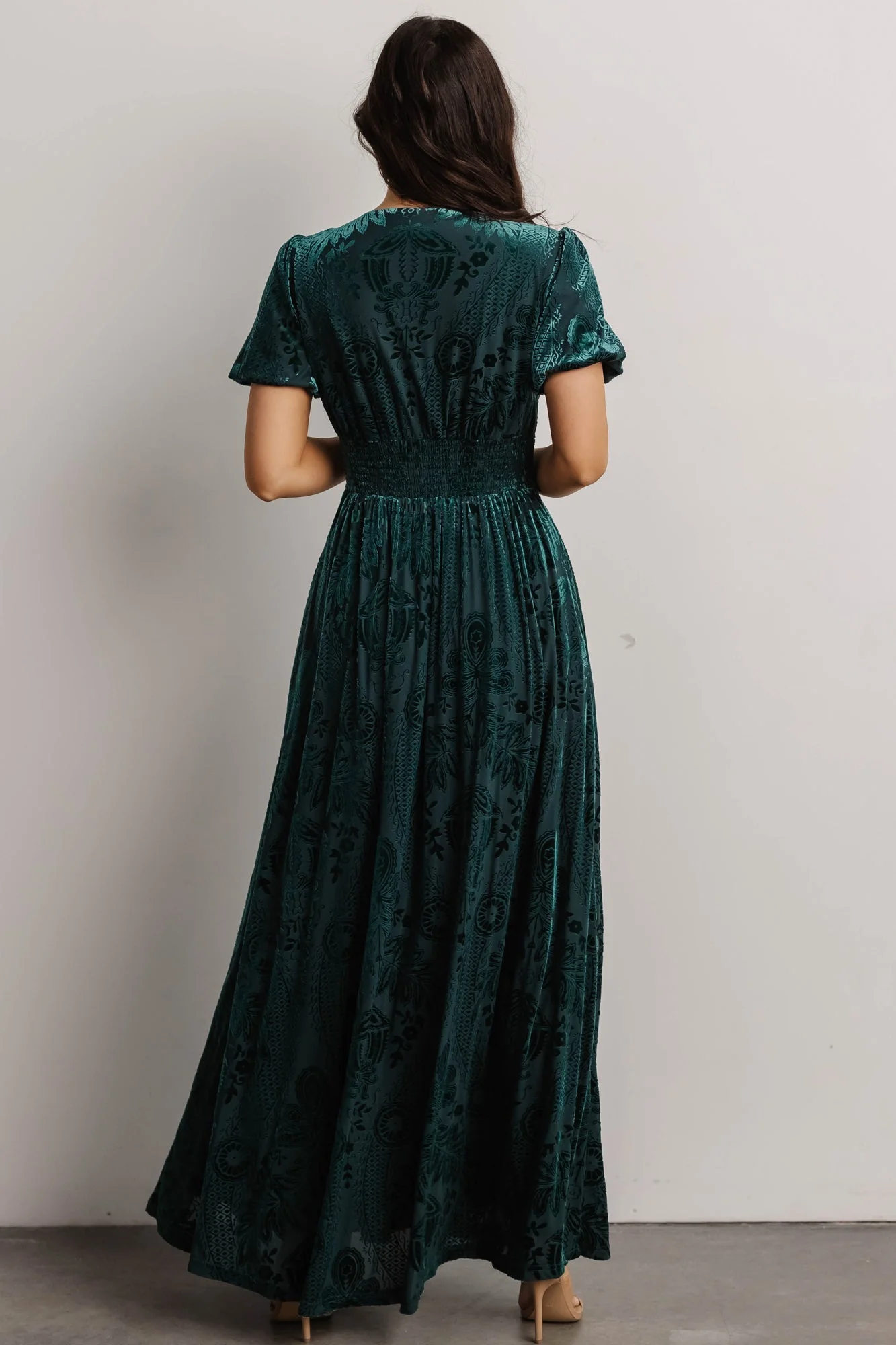 Leslie Velvet Maxi Dress | Emerald - Image 8