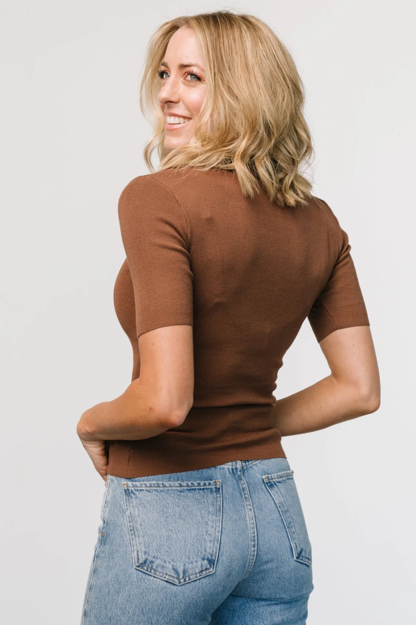 Libby Knit Top | Brown - Image 4