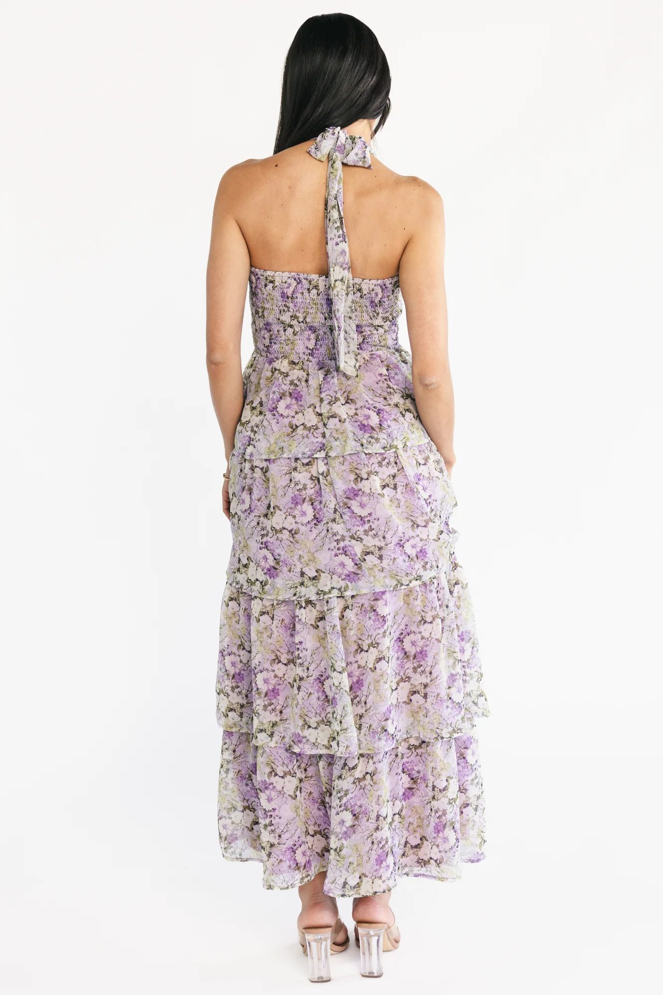 Louanne Halter Dress | Lavender Floral - Image 4
