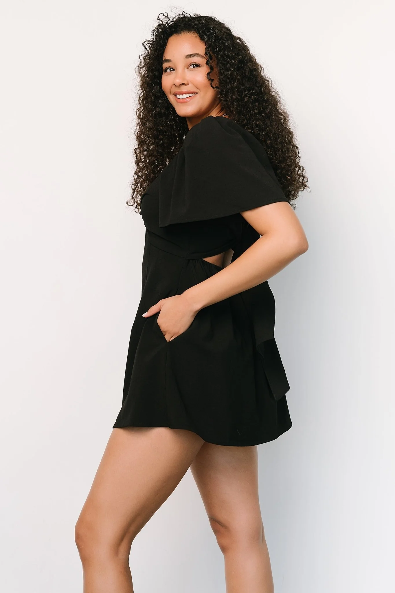 Lowell Skort Romper | Black - Image 3