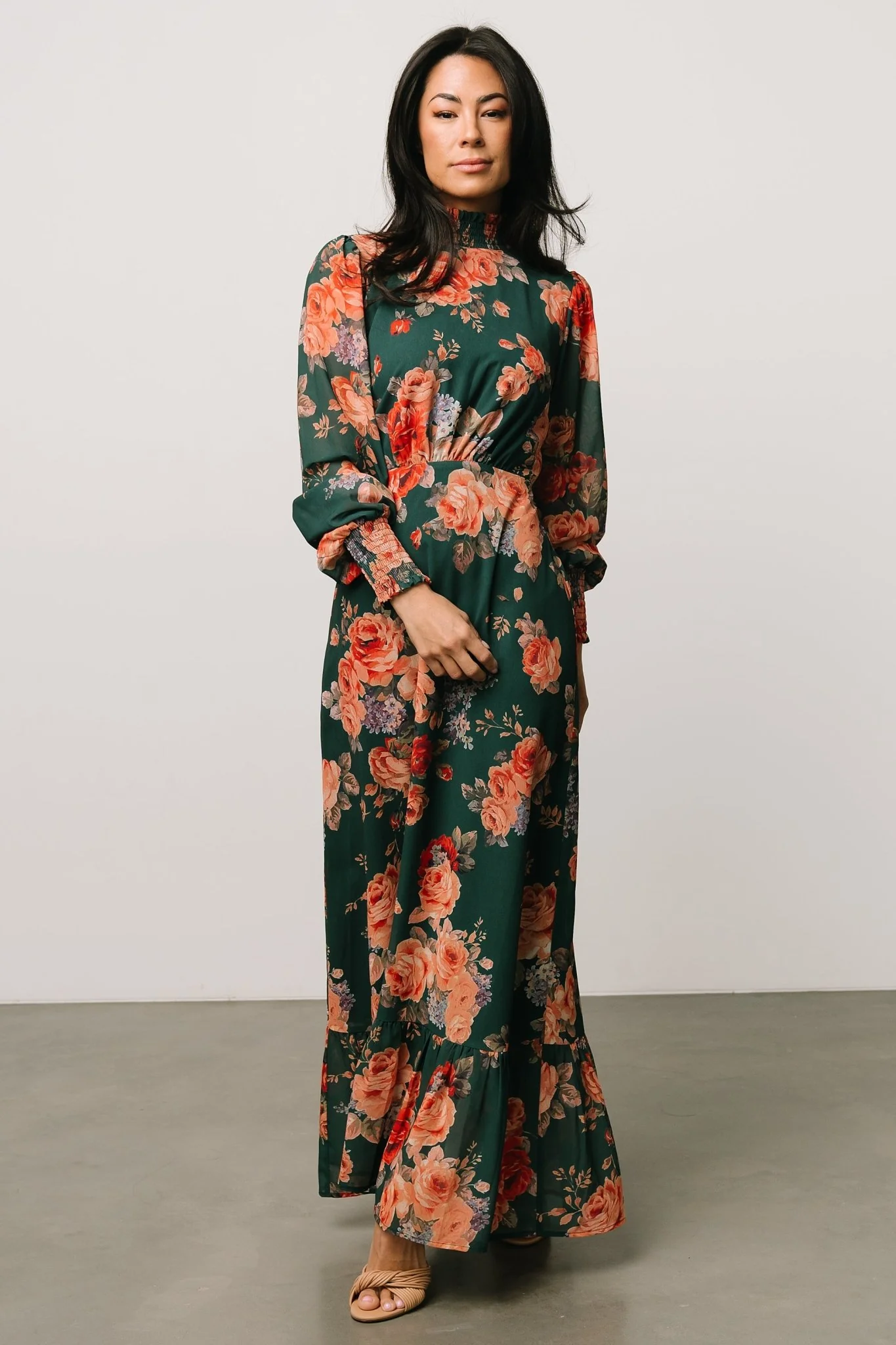 Luciana Maxi Dress | Green Multi - Image 6