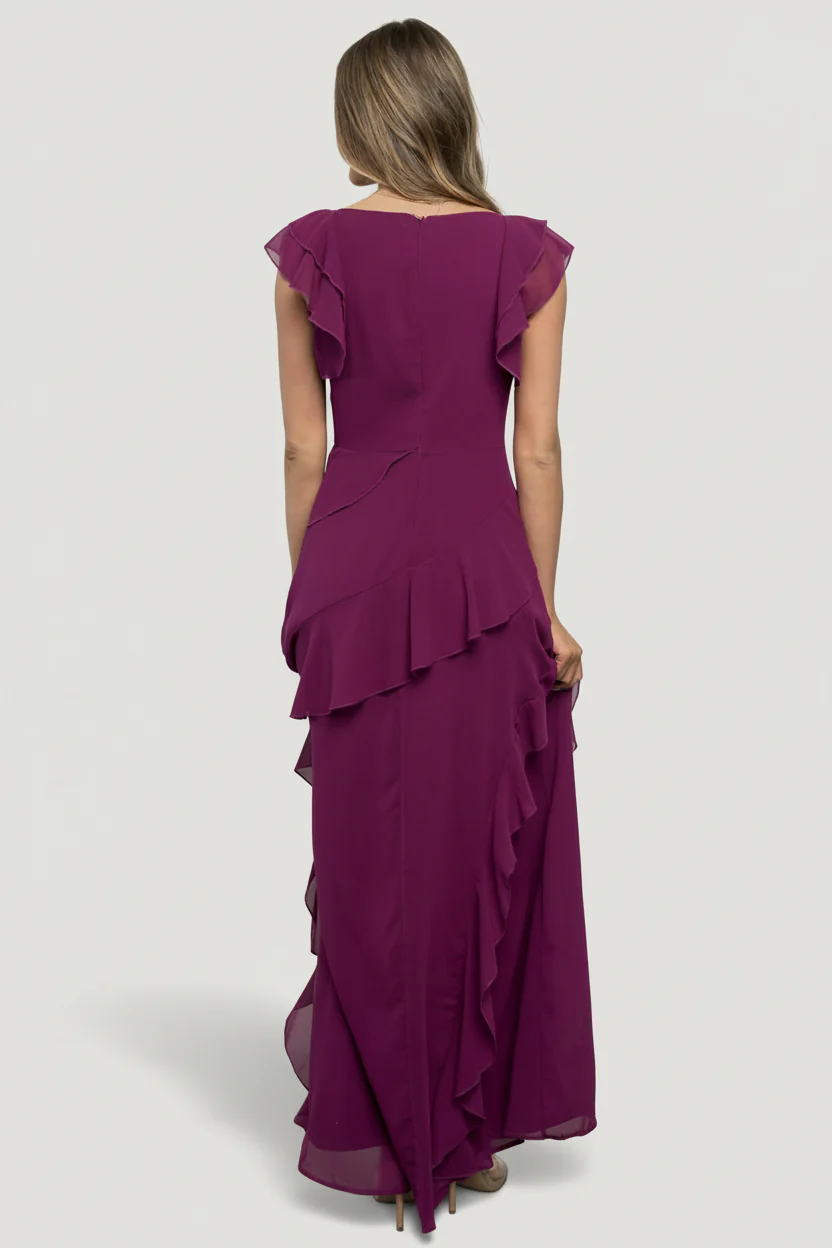Margaret Ruffle Maxi Dress | Orchid - Image 4