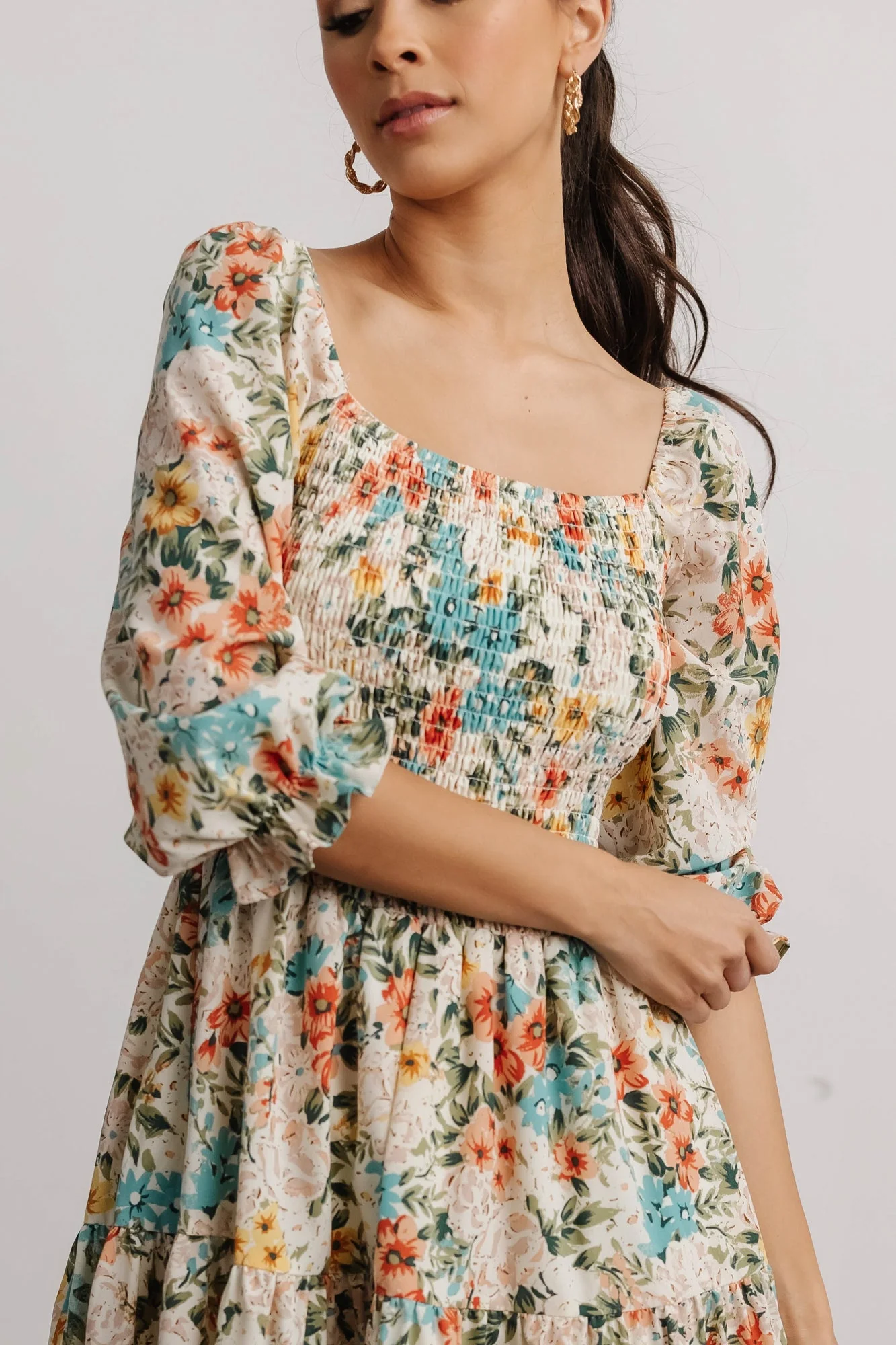 Marta Smocked Midi Dress | Summer Floral - Image 6