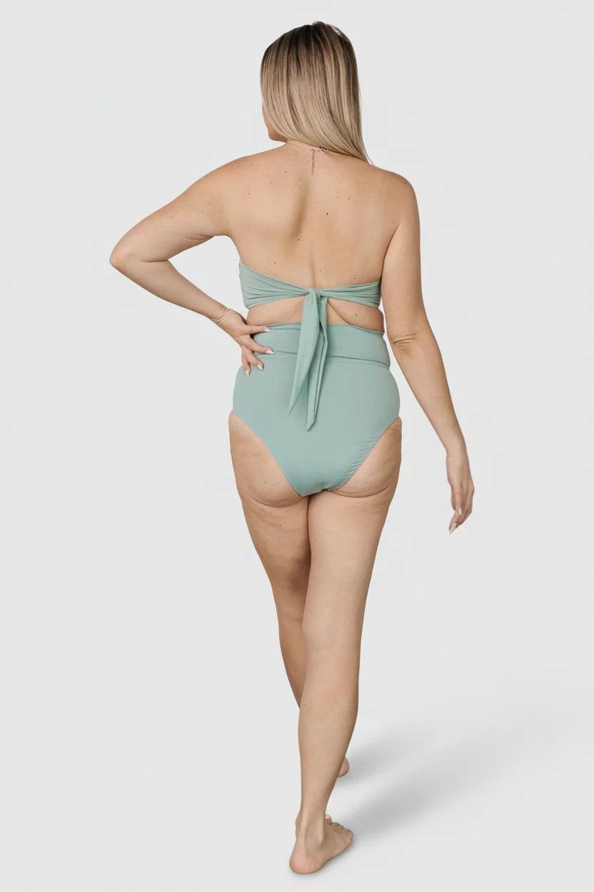 Milos High Waist Bikini Bottom | Sage - Image 11