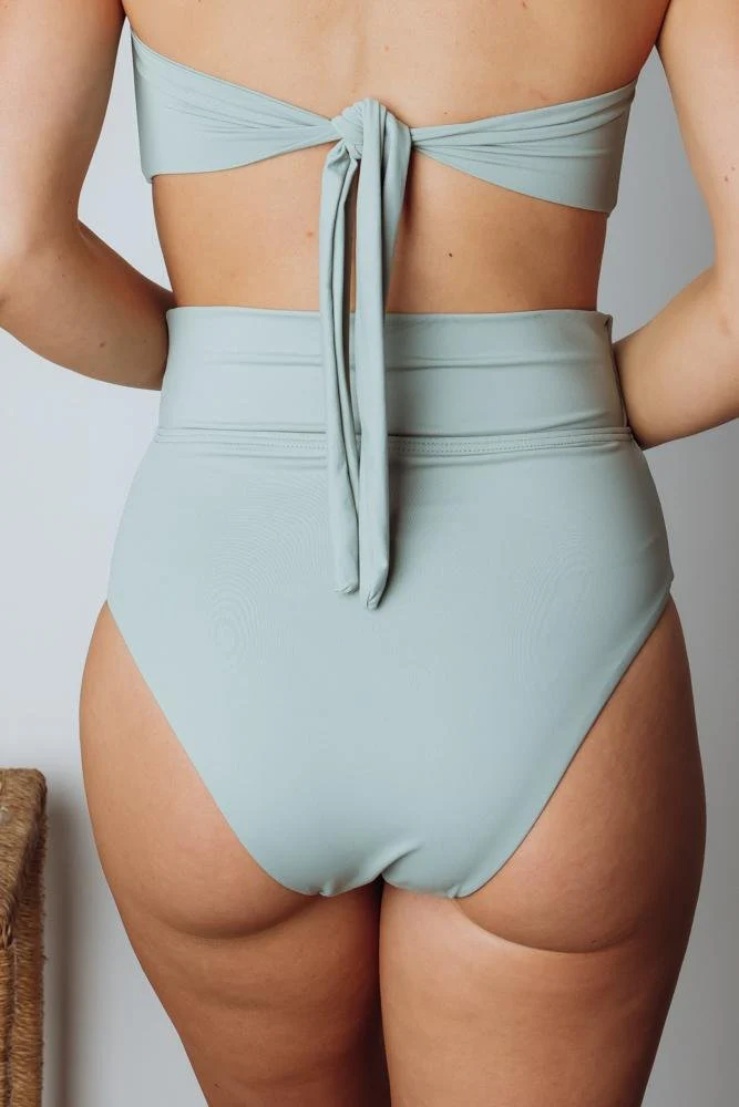 Milos High Waist Bikini Bottom | Sage - Image 5