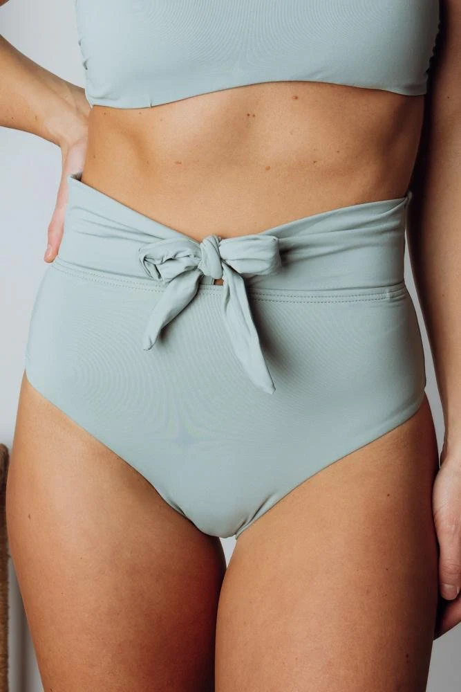 Milos High Waist Bikini Bottom | Sage - Image 6