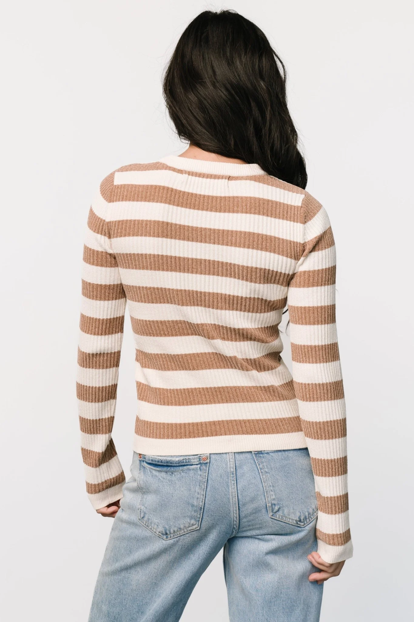 Milwaukee Striped Sweater | Camel + Ivory - Image 4