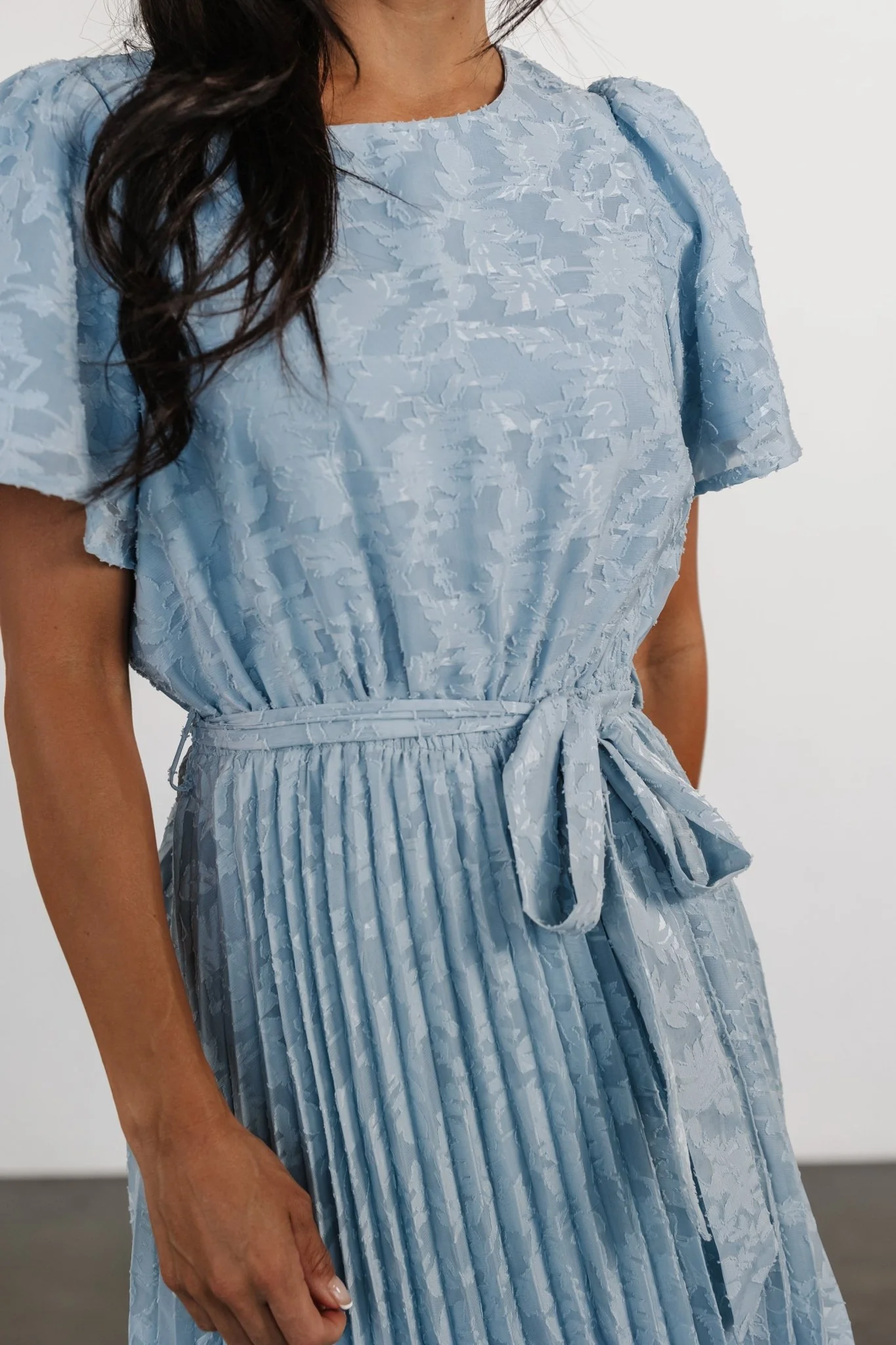 Mindy Pleated Dress | Light Blue - Image 2