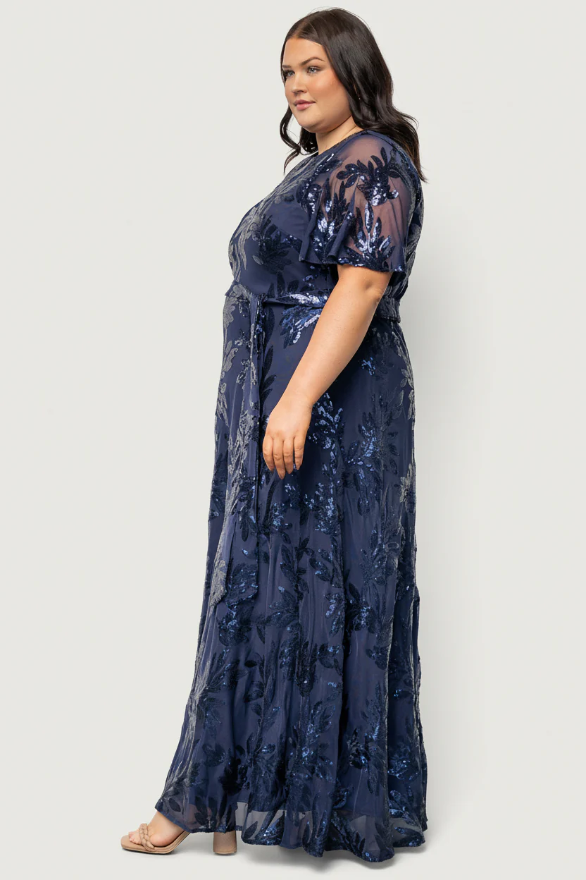 Muse Sequin Maxi Dress | Navy - Image 5