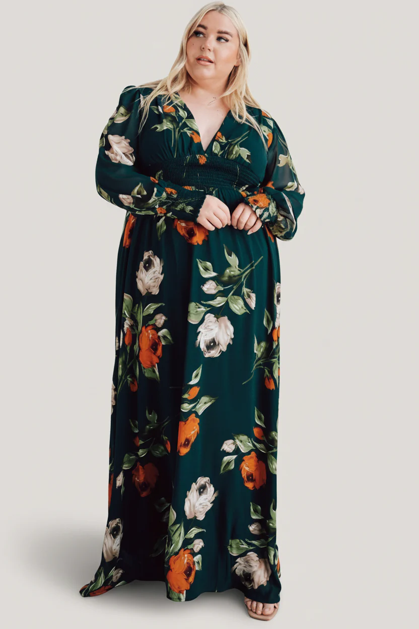 Olivia Maxi Dress | Deep Topaz Floral - Image 3
