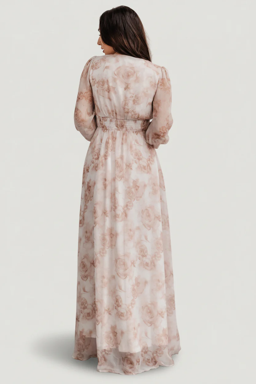 Olivia Maxi Dress | Pink Floral - Image 3
