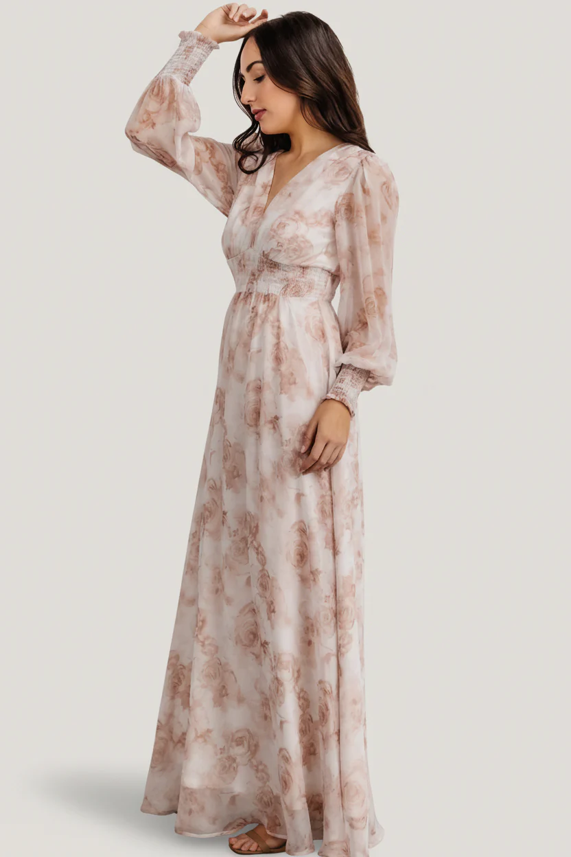 Olivia Maxi Dress | Pink Floral - Image 6