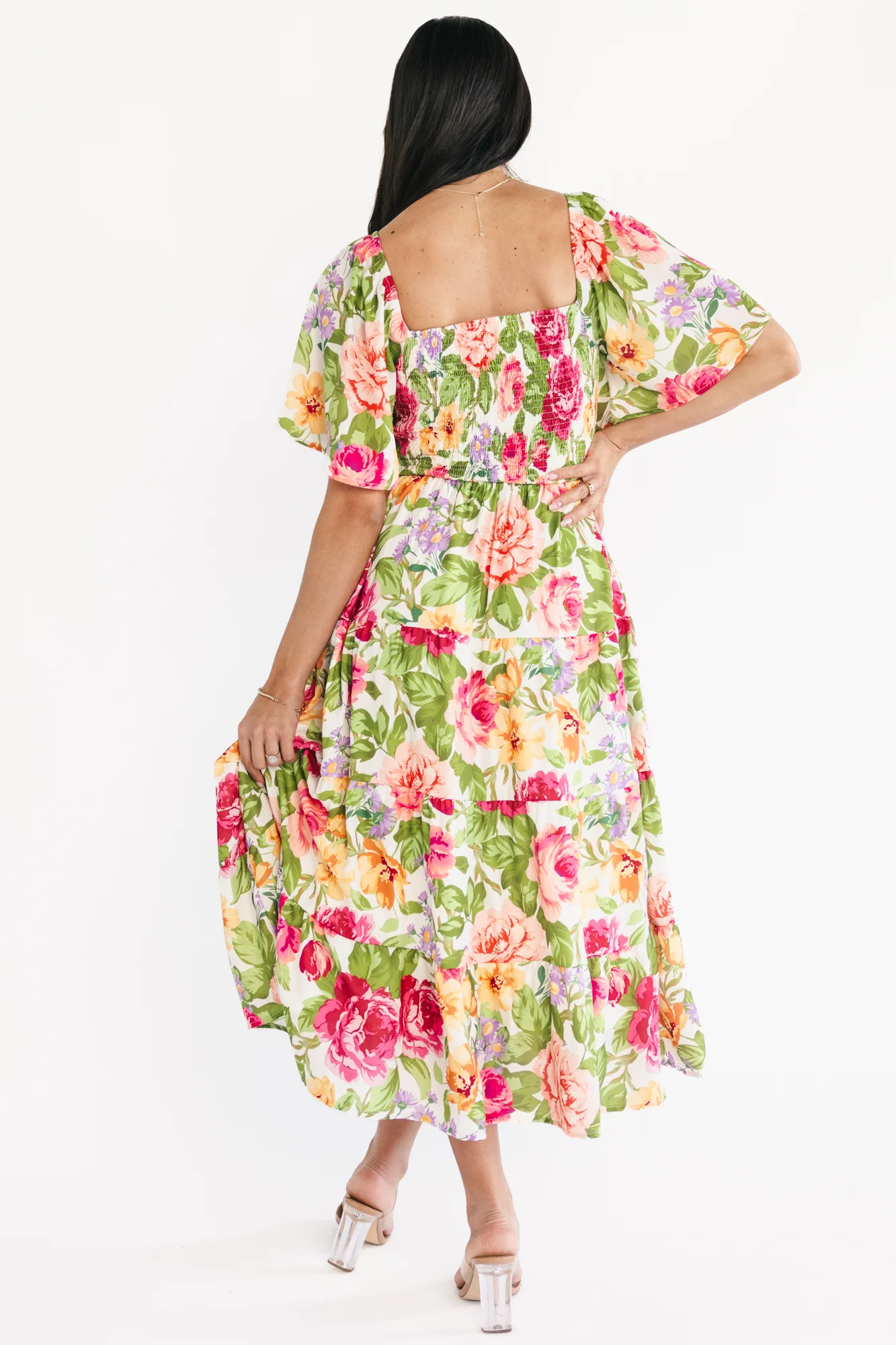 Paislee Midi Dress | Multi Floral - Image 4