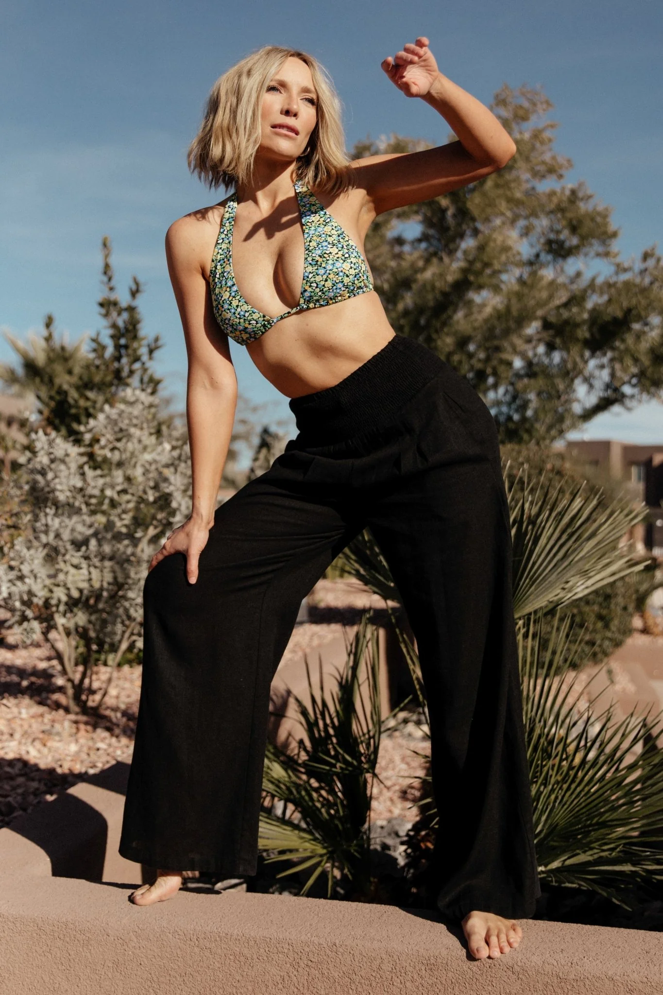 Parvati Smocked Waist Pants | Black - Image 6