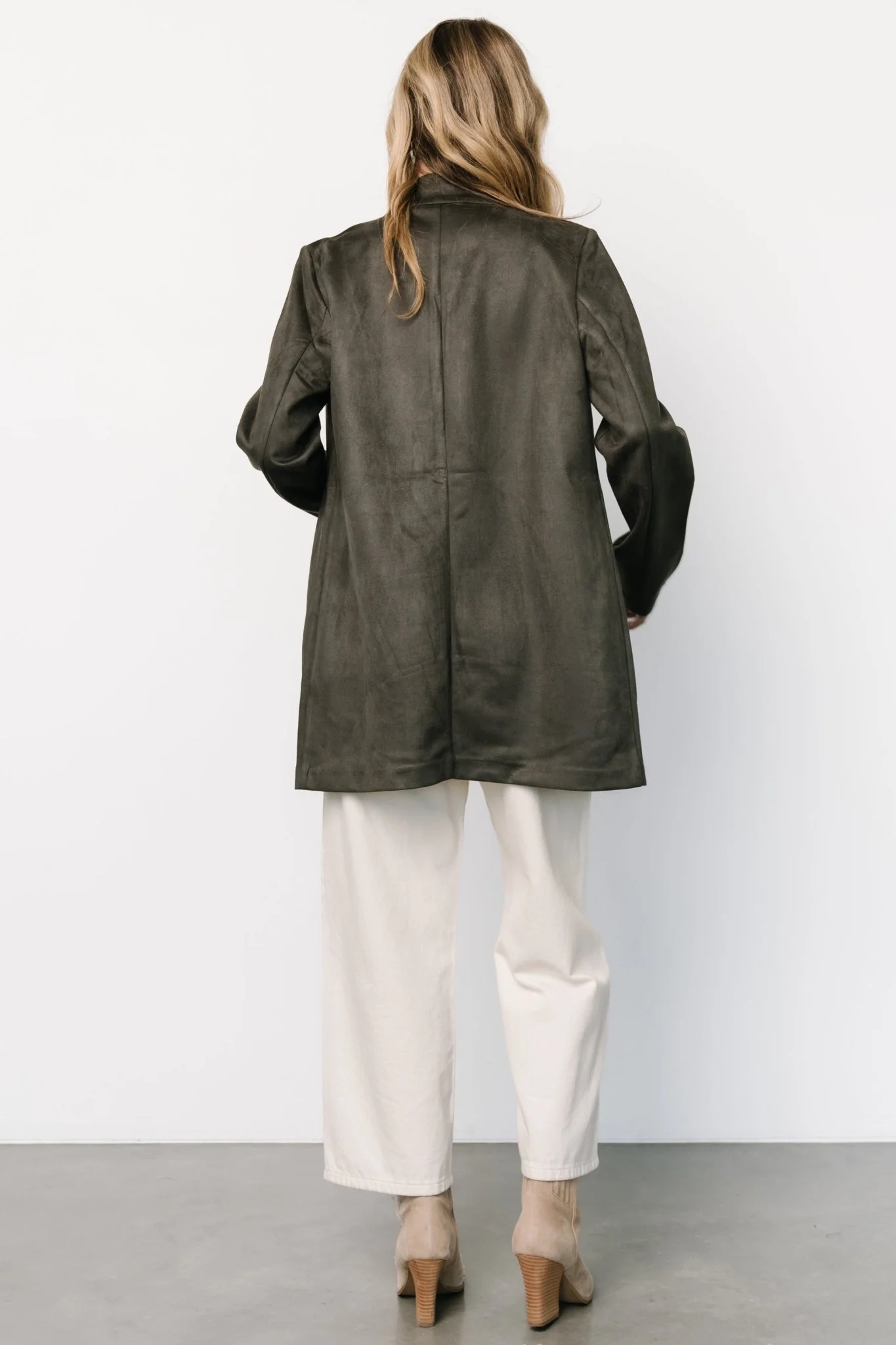 Queenie Faux Suede Jacket | Charcoal - Image 5