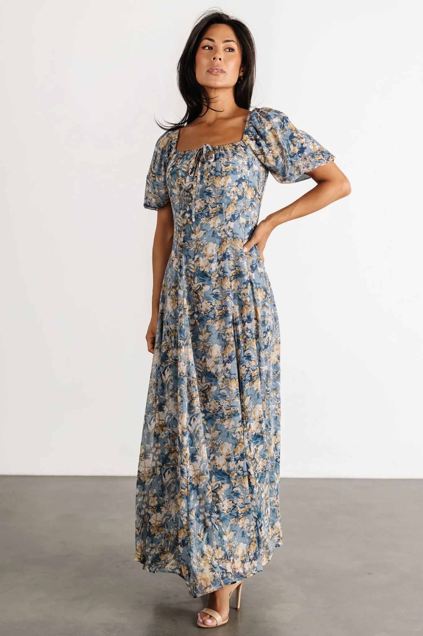 Raelynn Maxi Dress | Dusty Blue Floral - Image 6