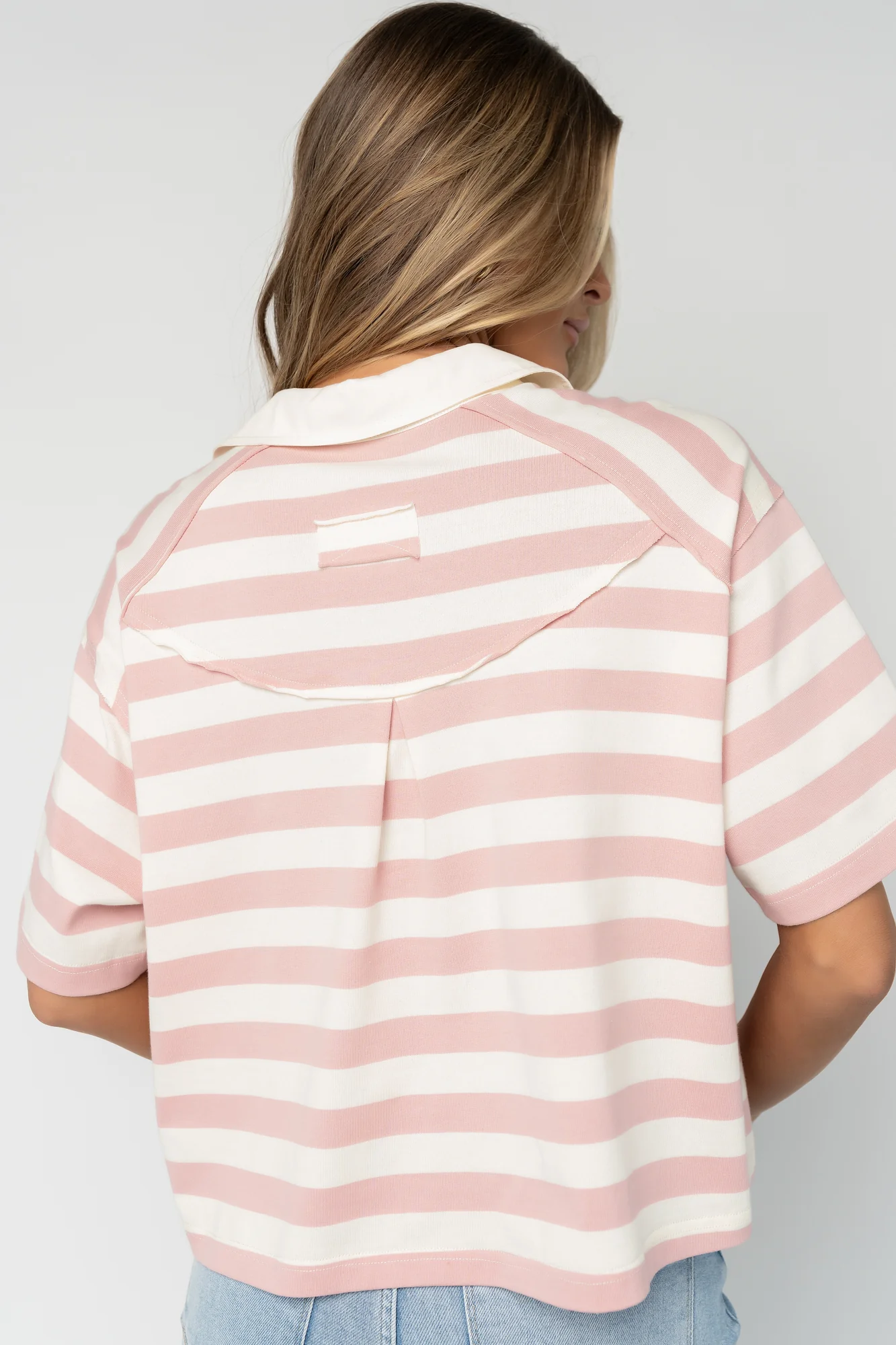 Ruby Striped Top | Pink + White - Image 4