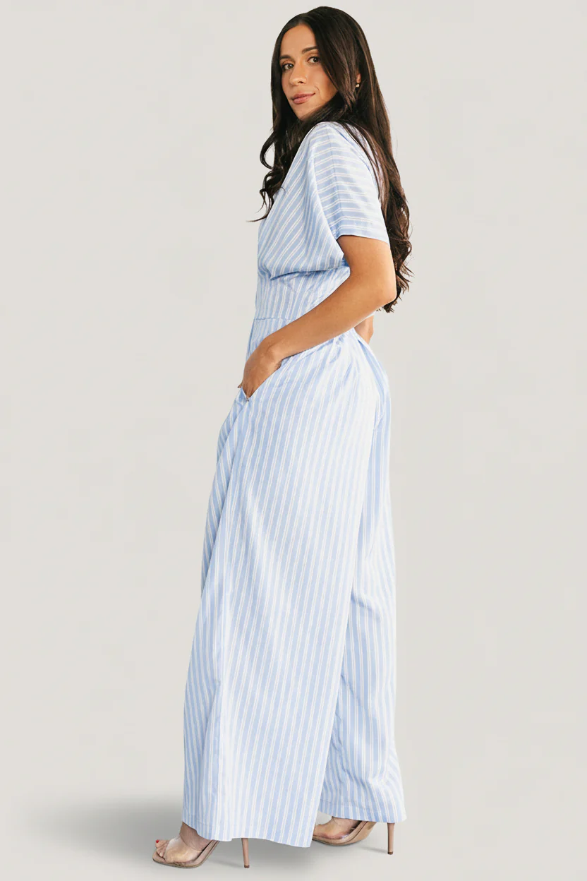 Sariah Jumpsuit | Blue Stripe - Image 4