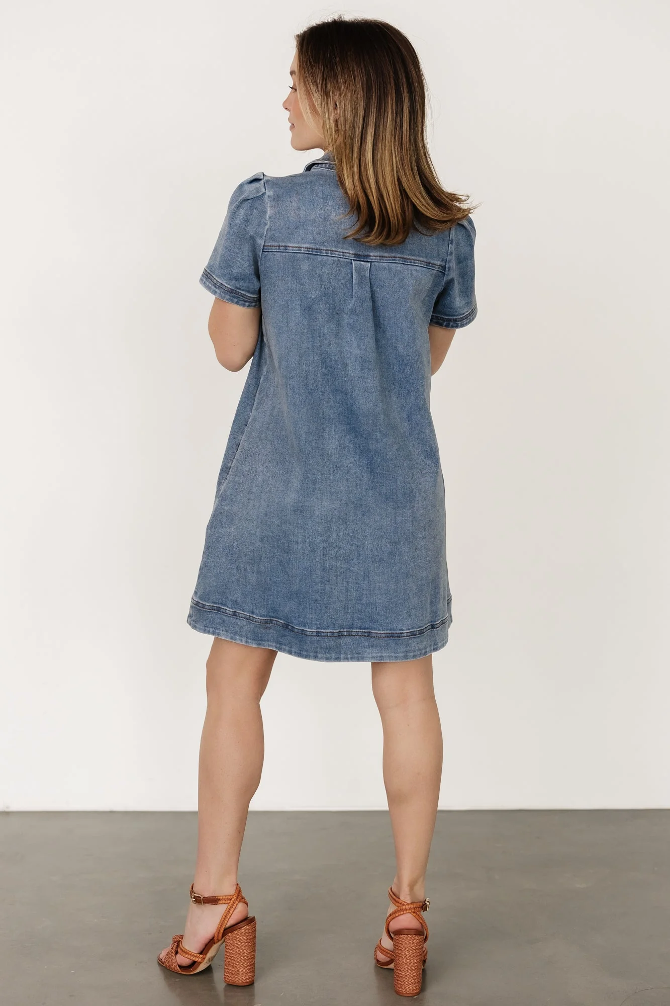 Saylor Short Dress | Denim - Image 6