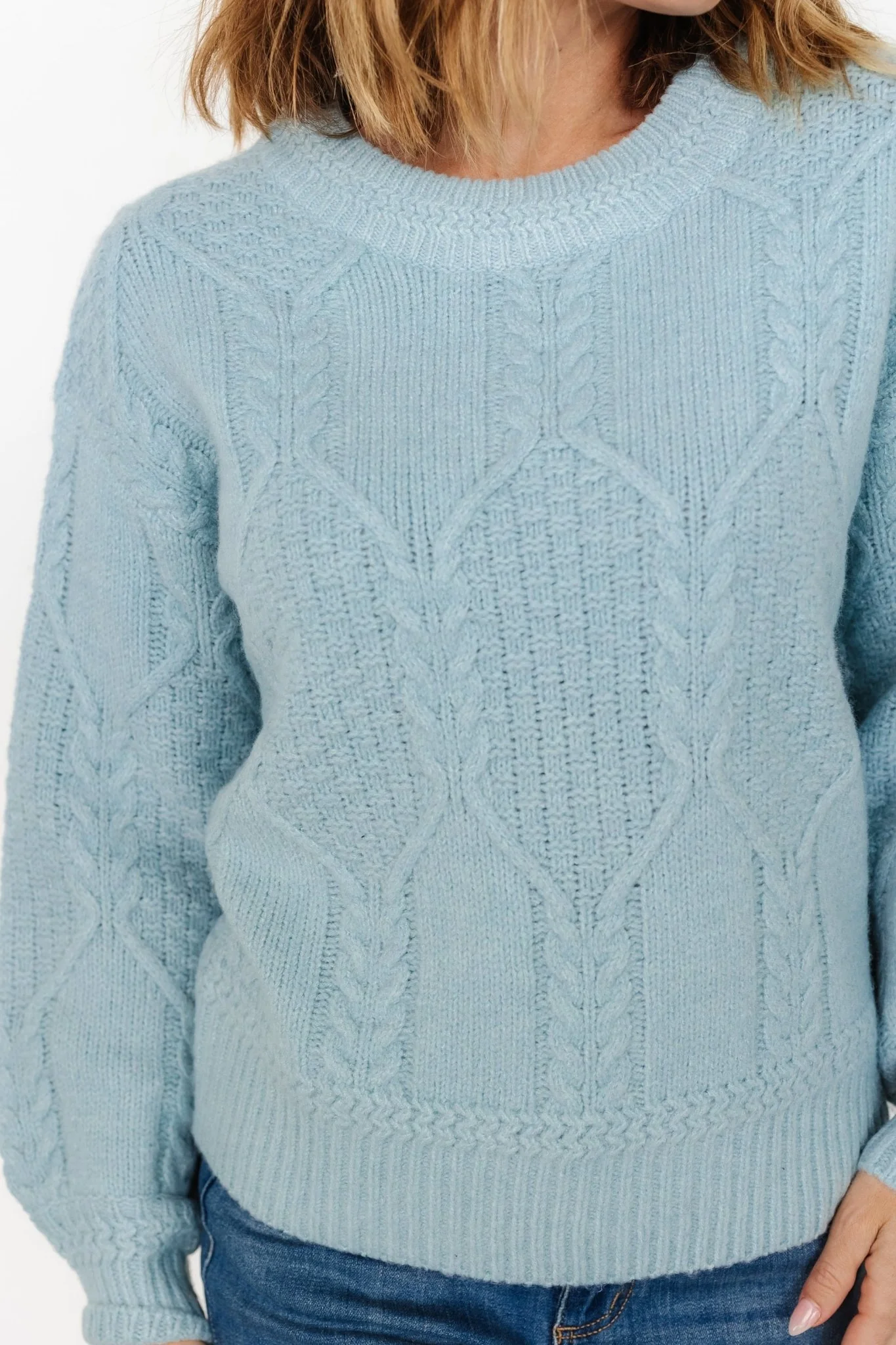 Sheffield Knit Sweater | Light Blue - Image 10