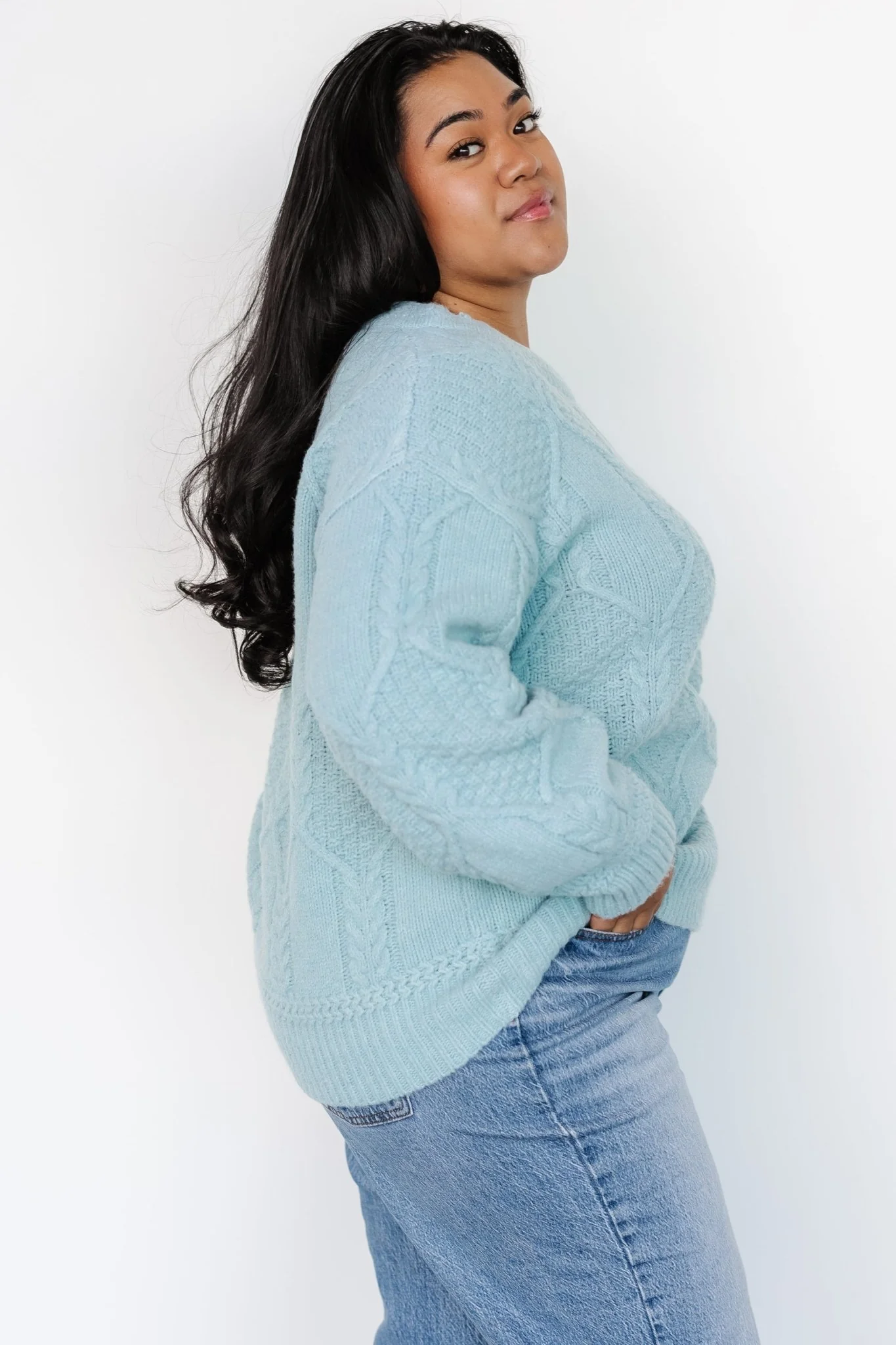 Sheffield Knit Sweater | Light Blue - Image 5