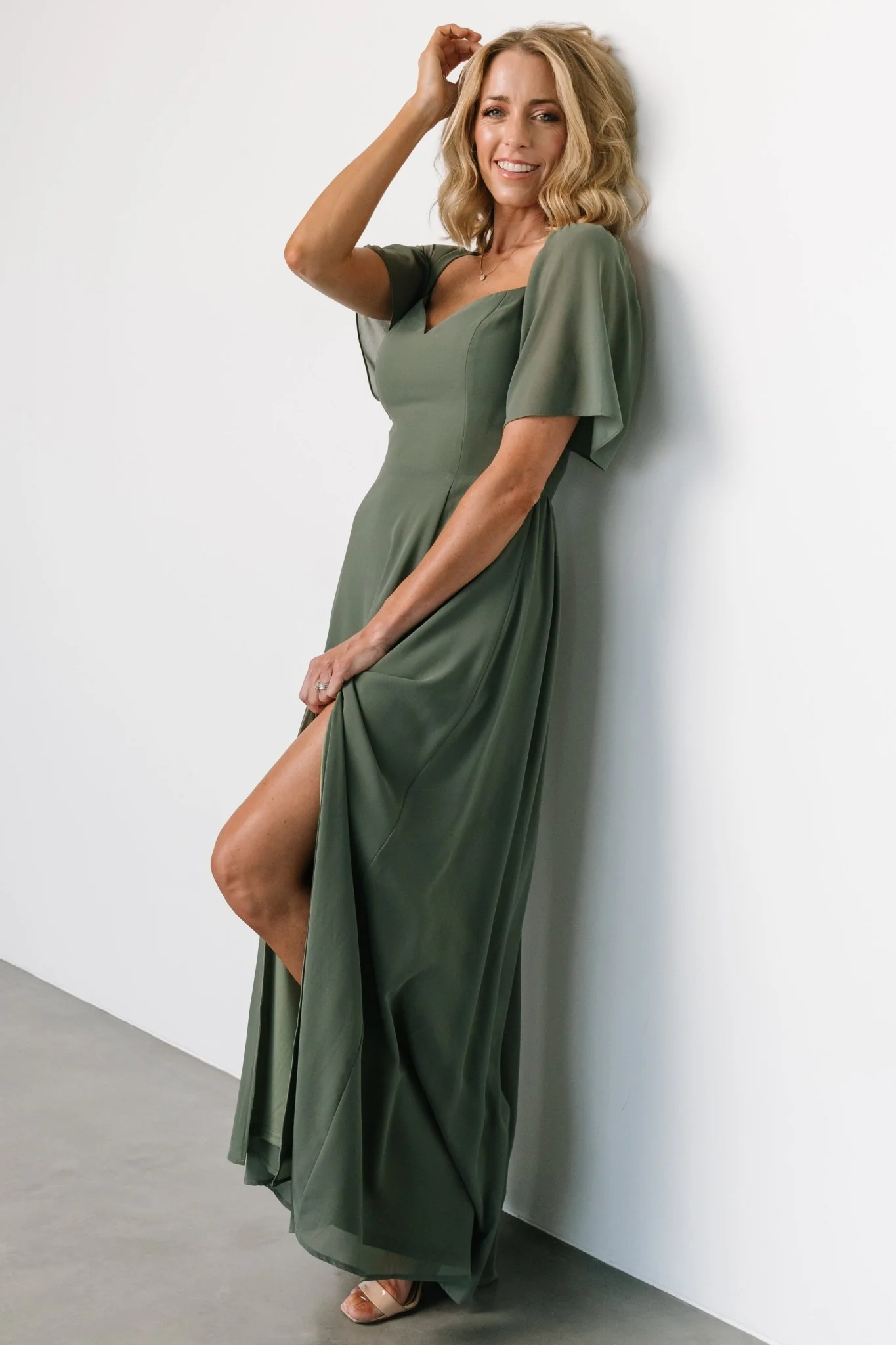 Sierra Sweetheart Maxi Dress | Dark Sage - Image 6