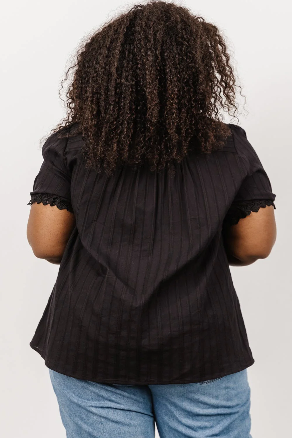 Sloane Button Top | Black - Image 11