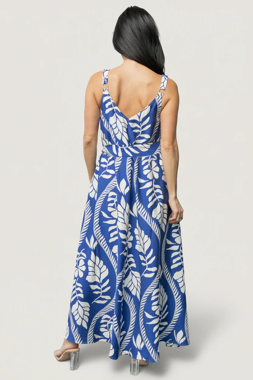 Sofía Maxi Dress | Cobalt + White - Image 4