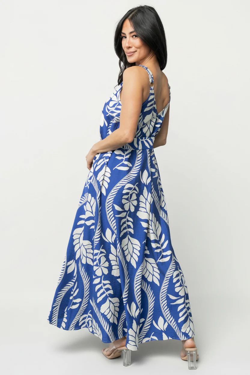 Sofía Maxi Dress | Cobalt + White - Image 6