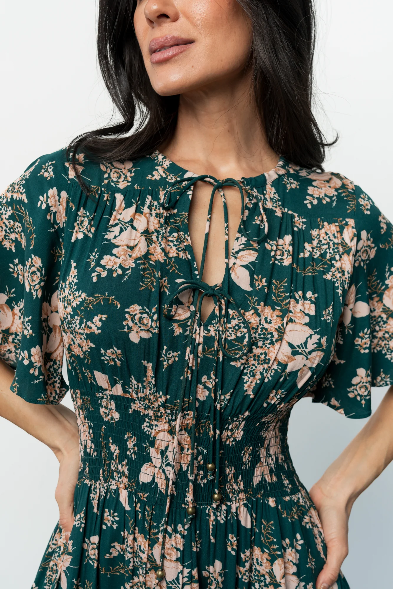 Spell Boho Midi Dress | Topaz + Blush Floral - Image 5
