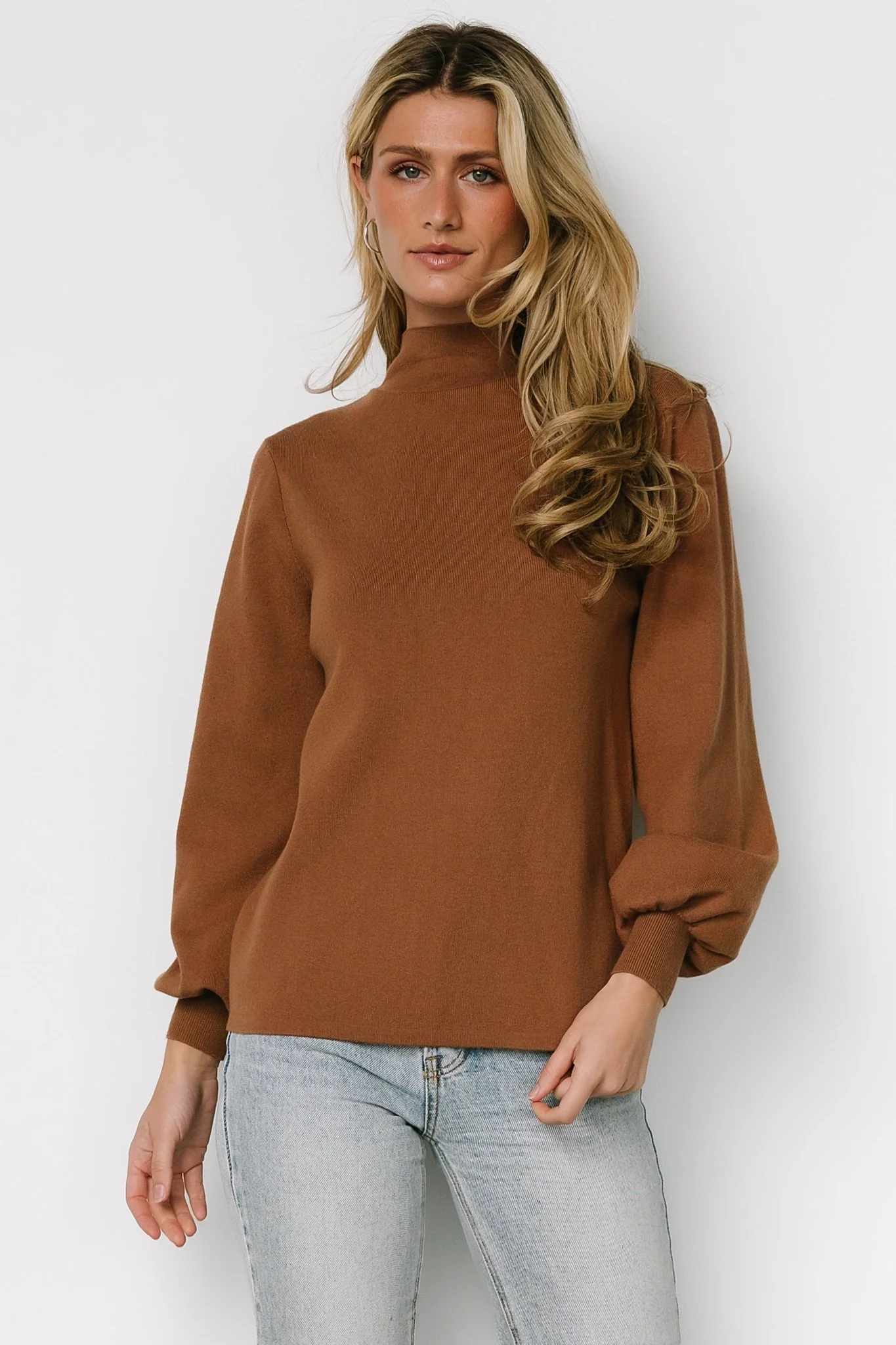 Sutton Sweater Top | Brown - Image 11