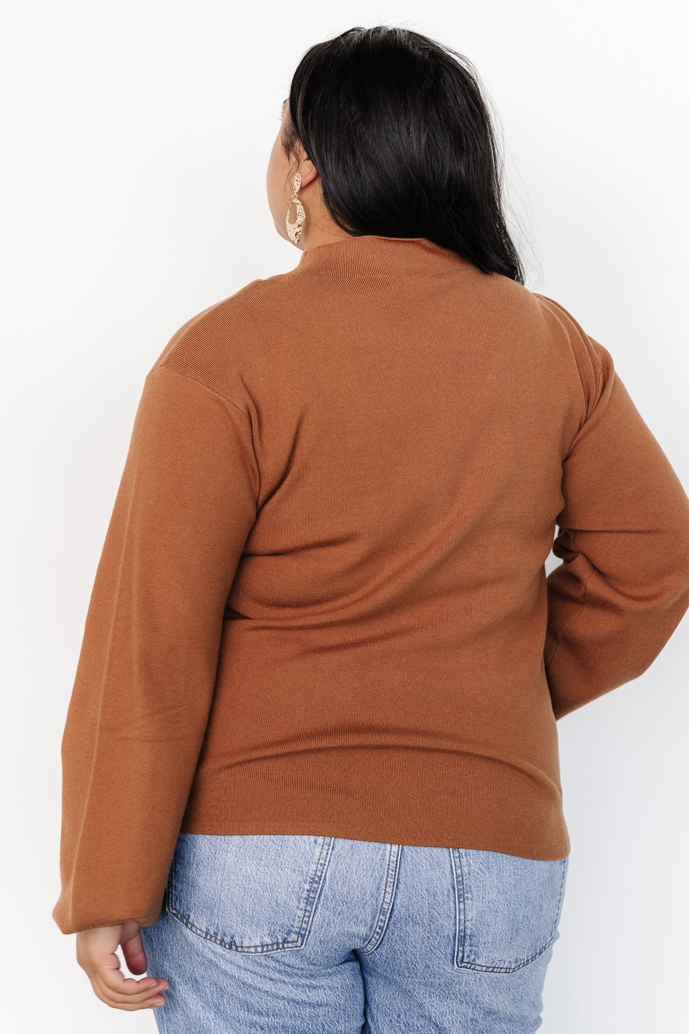 Sutton Sweater Top | Brown - Image 7