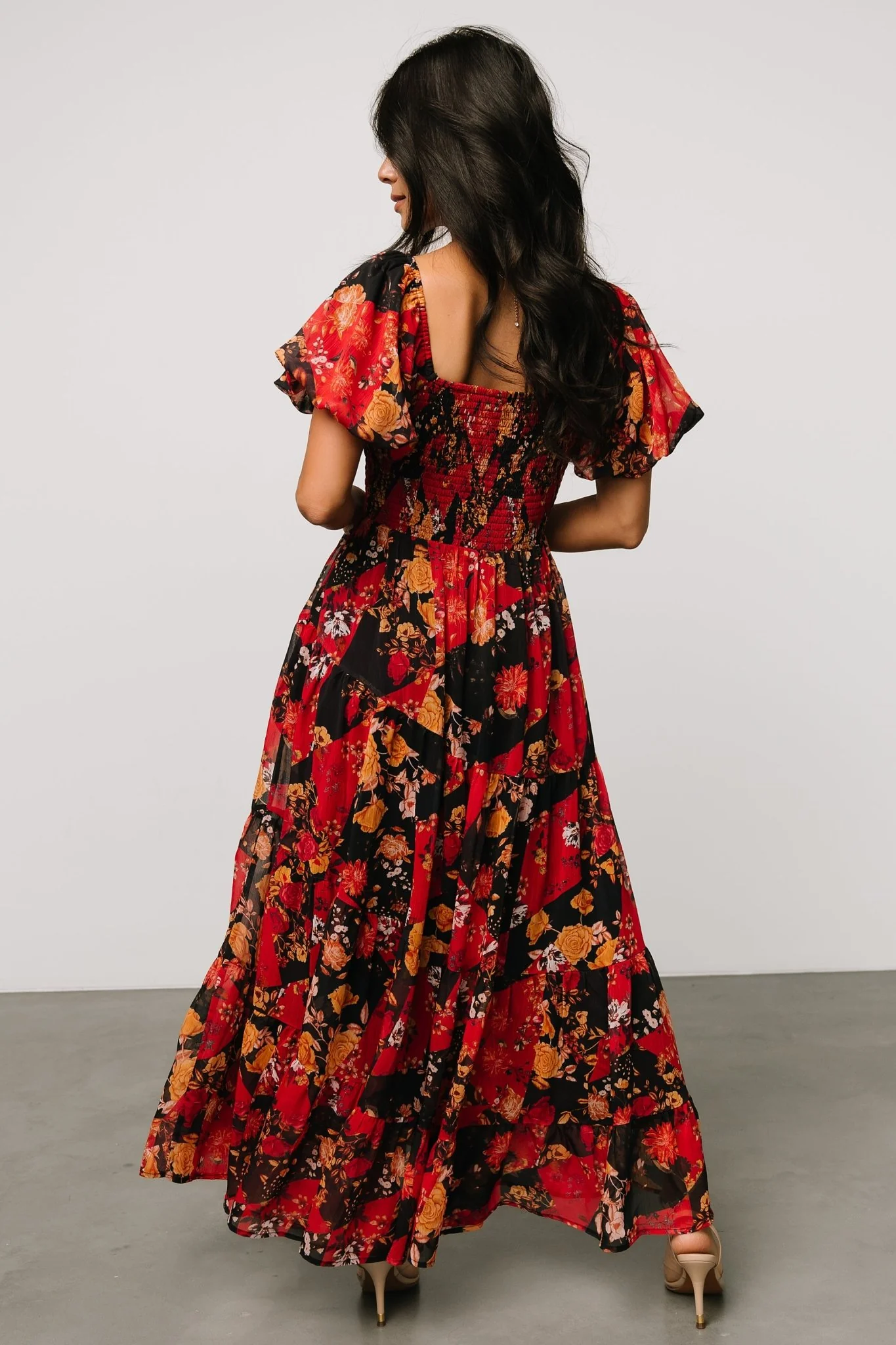 Suzy Maxi Dress | Black + Red Multi - Image 10
