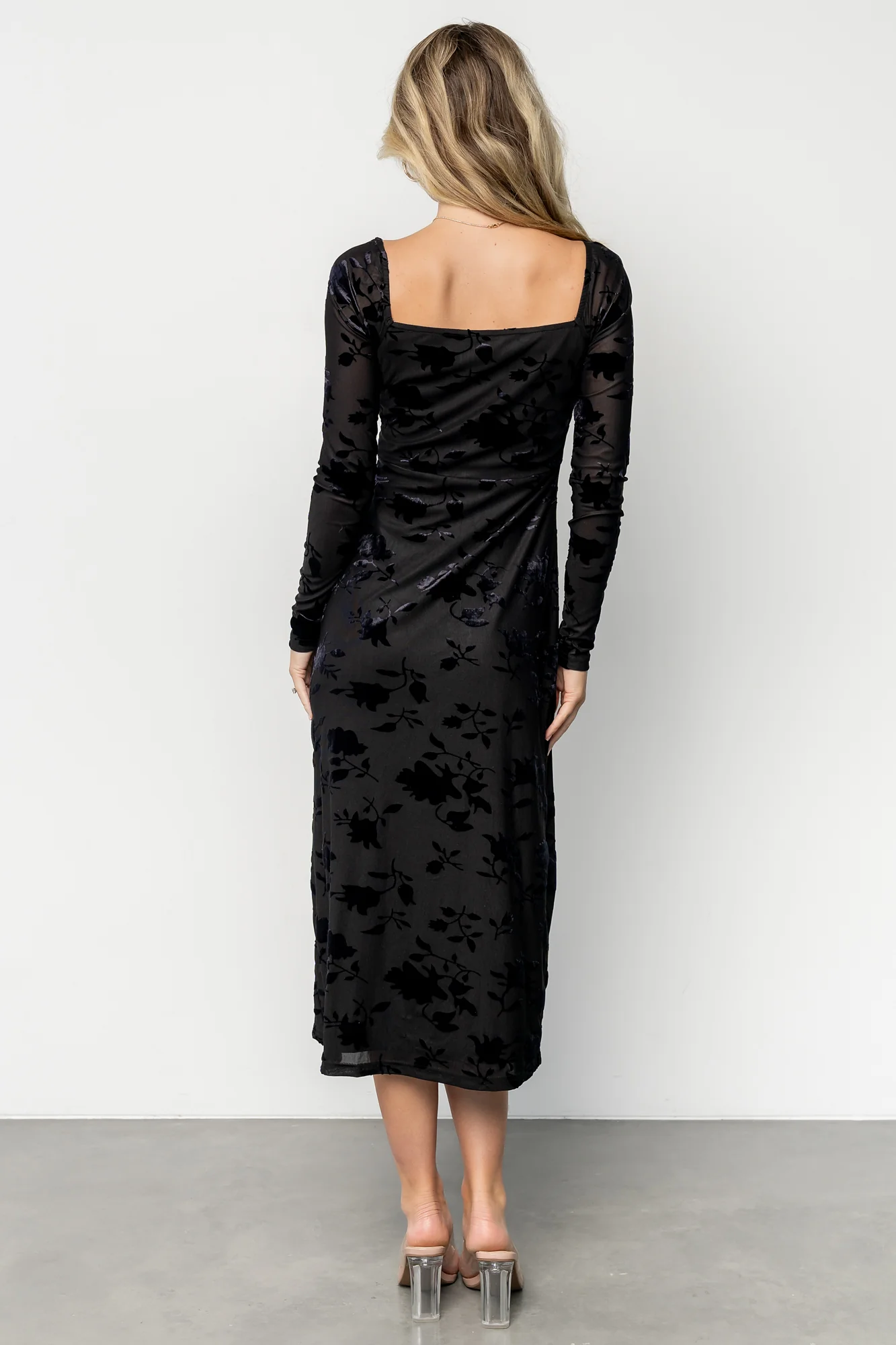 Tamara Midi Dress | Black Floral - Image 3